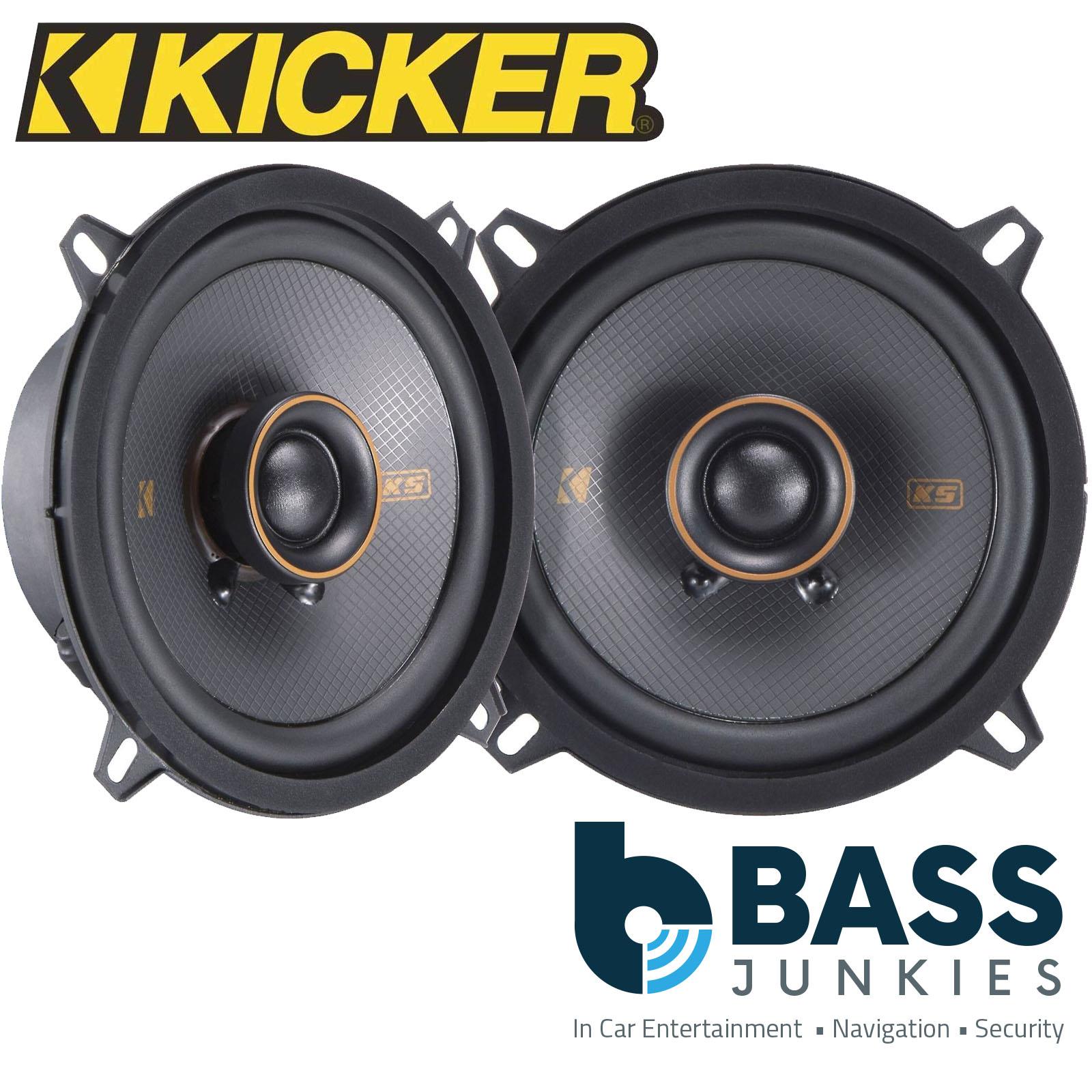 KICKER 47KSC504 - 13cm 5.25 Inch 2-Way 300 Watts Car Door Shelf Speakers Pair