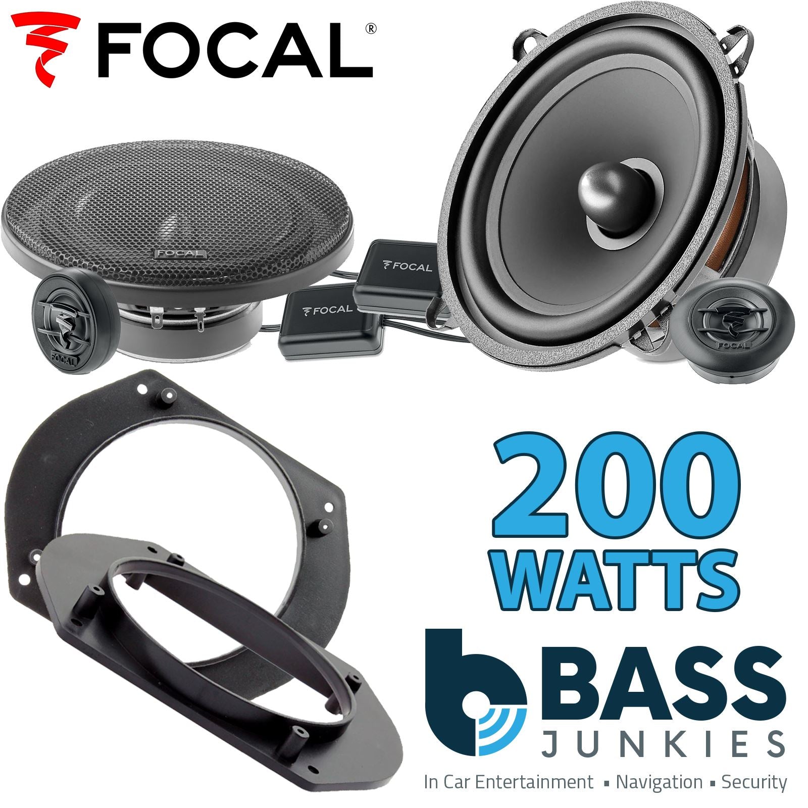 Focal Auditor ASE130 130mm/13cm/5.25"Car Component Speakers (Pair Max 200 watts) Fits Fiat Brava 1995-01 | Bravo 95-01 | Marea 96-02 | Multipla 99-10