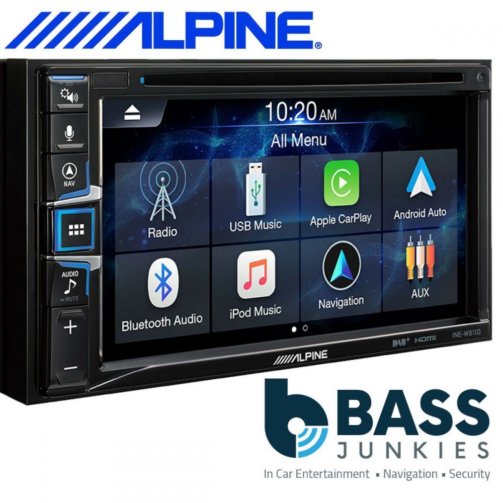 Alpine INE-W611D - 7" Touchscreen Sat Nav Bluetooth DAB+ CD MP3 DVD Apple Carplay Android Auto WAZE Spotify Car Stereo Player