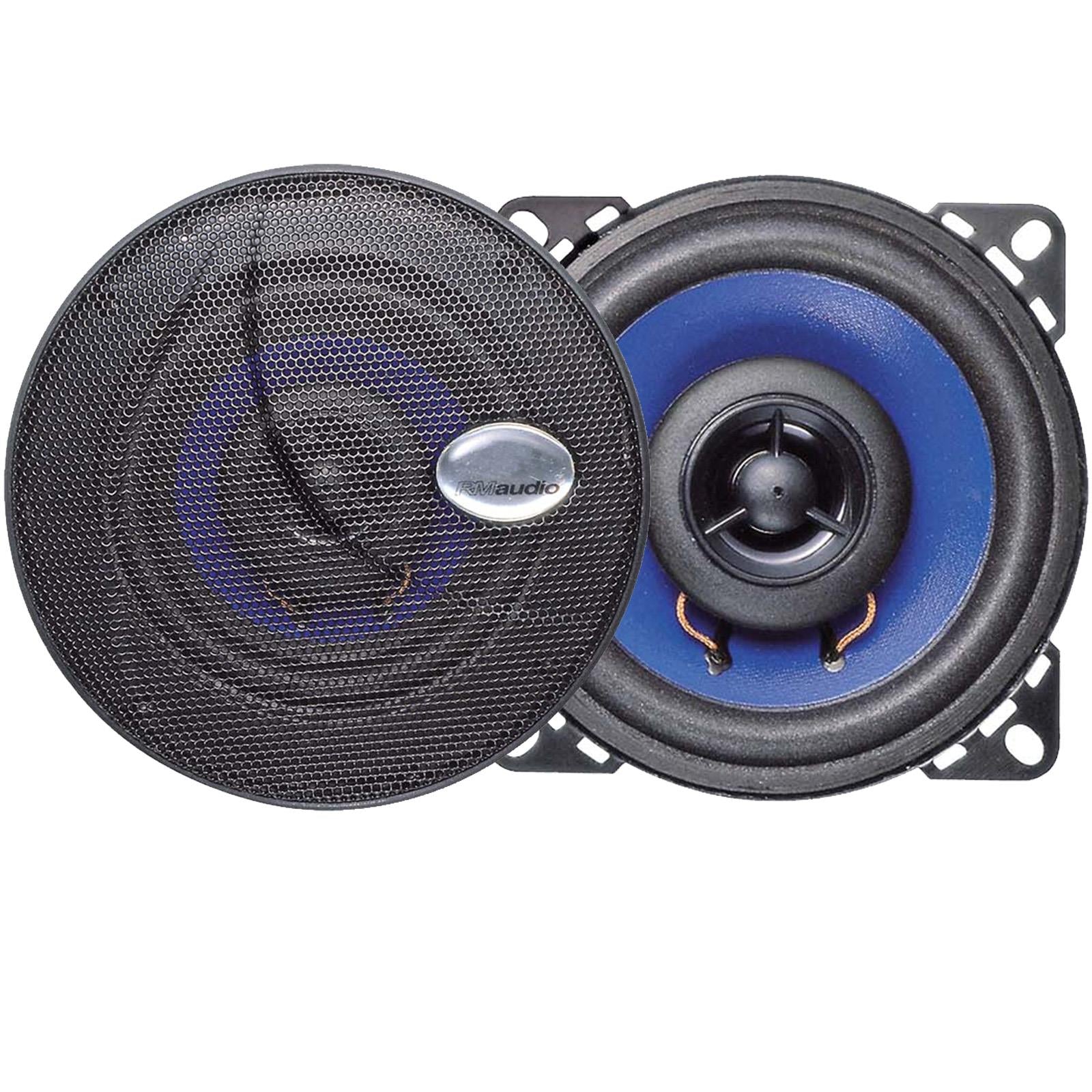 RadioMobile RMS210 - 140 Watts 10cm 4" 2 Way Door Dash Shelf Car Speakers Pair