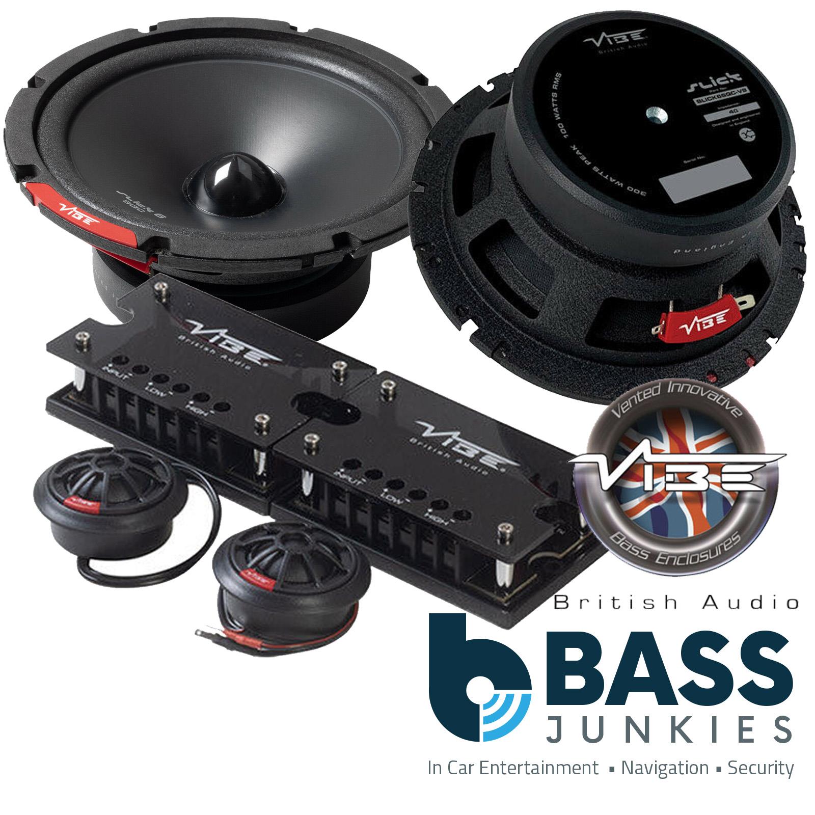 VIBE SLICK6SQC-V9 - 6.5" 6000 Watts 2 Way Component Car Speaker & Tweeter Kit