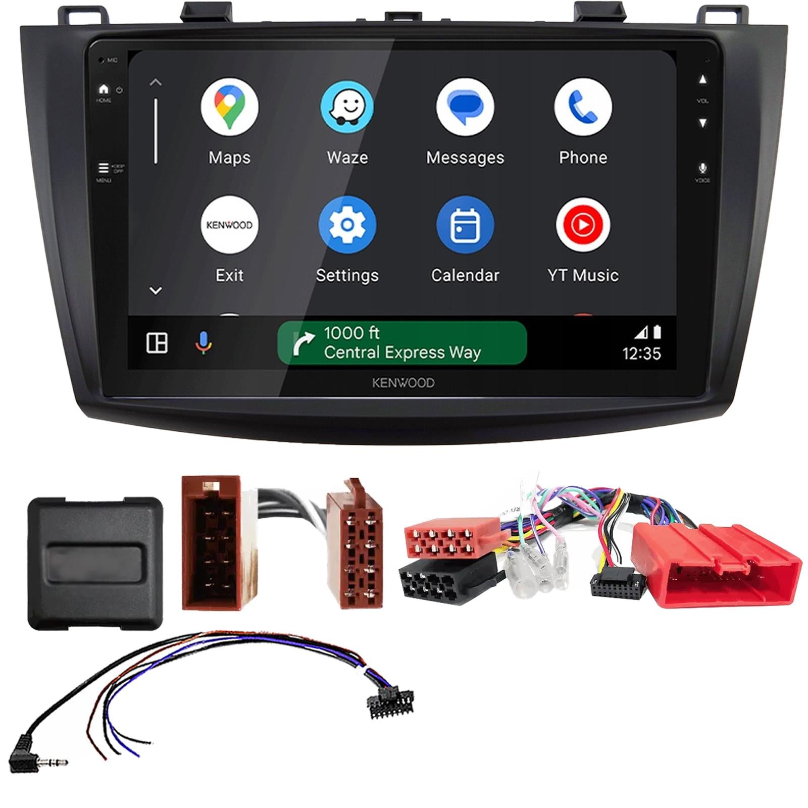 Kenwood 9" CarPlay Android Car Stereo Fitting Kit For Mazda 3 2010 - 2013