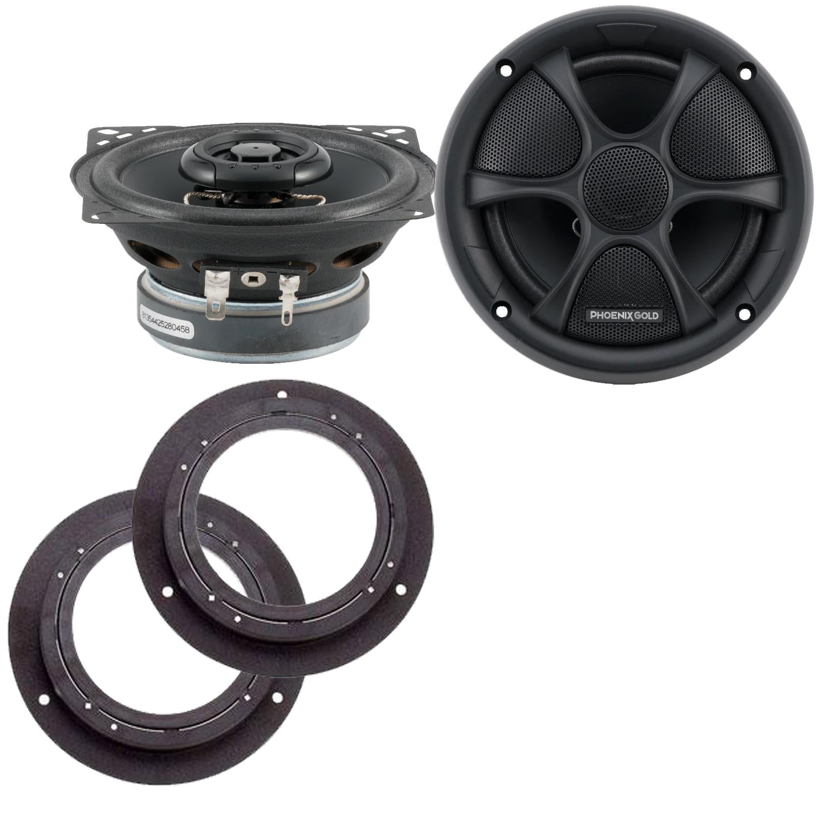 Phoenix Gold RX4CX 100mm/10cm/4" 2-Way Coaxial Car speakers (Per Pair Max 160|80 watts RMS) Fits Mercedes A-Class 2004-12