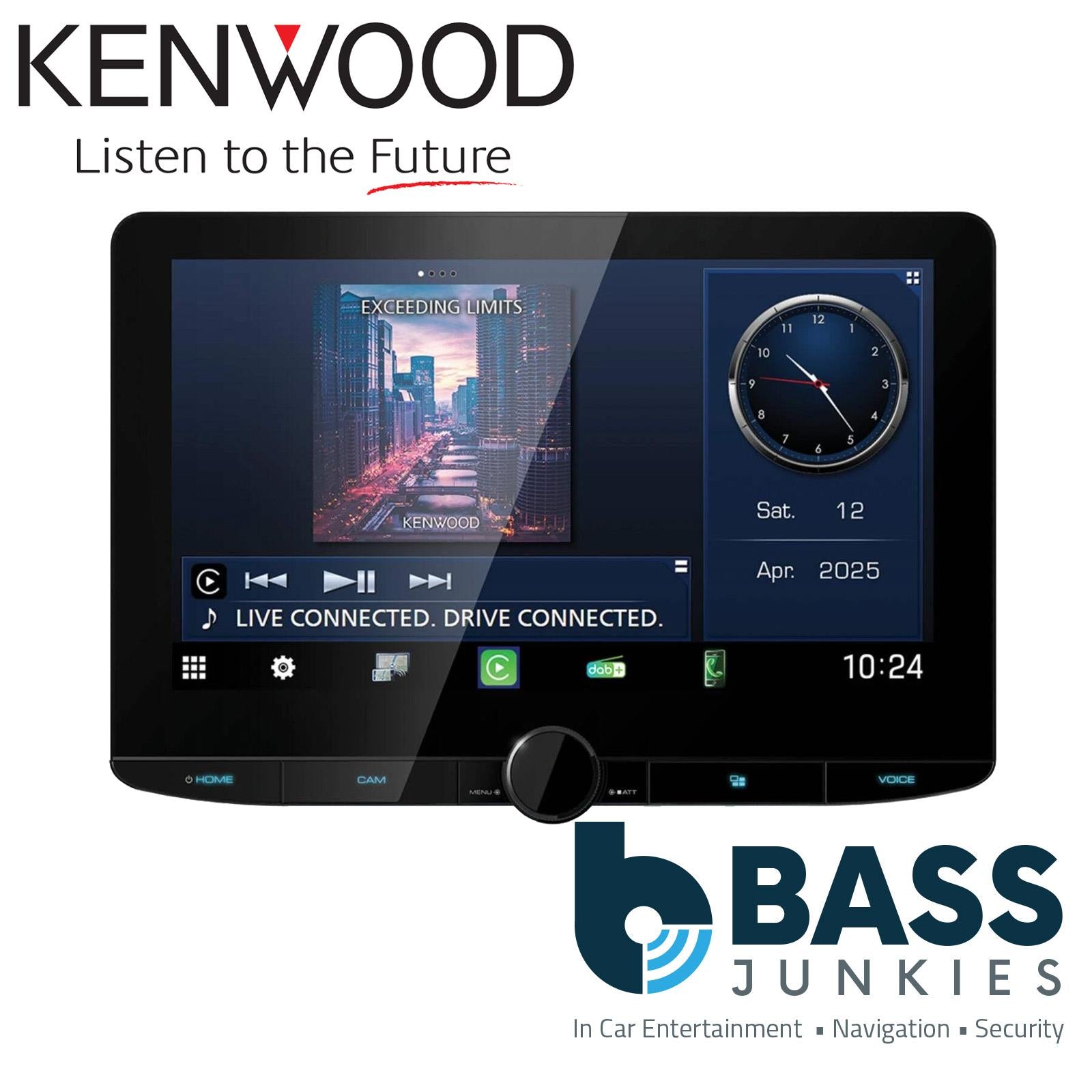 Kenwood DMX9724XDS - 10.1 Inch CarPlay Android Hi Res Wifi DAB Bluetooth Stereo