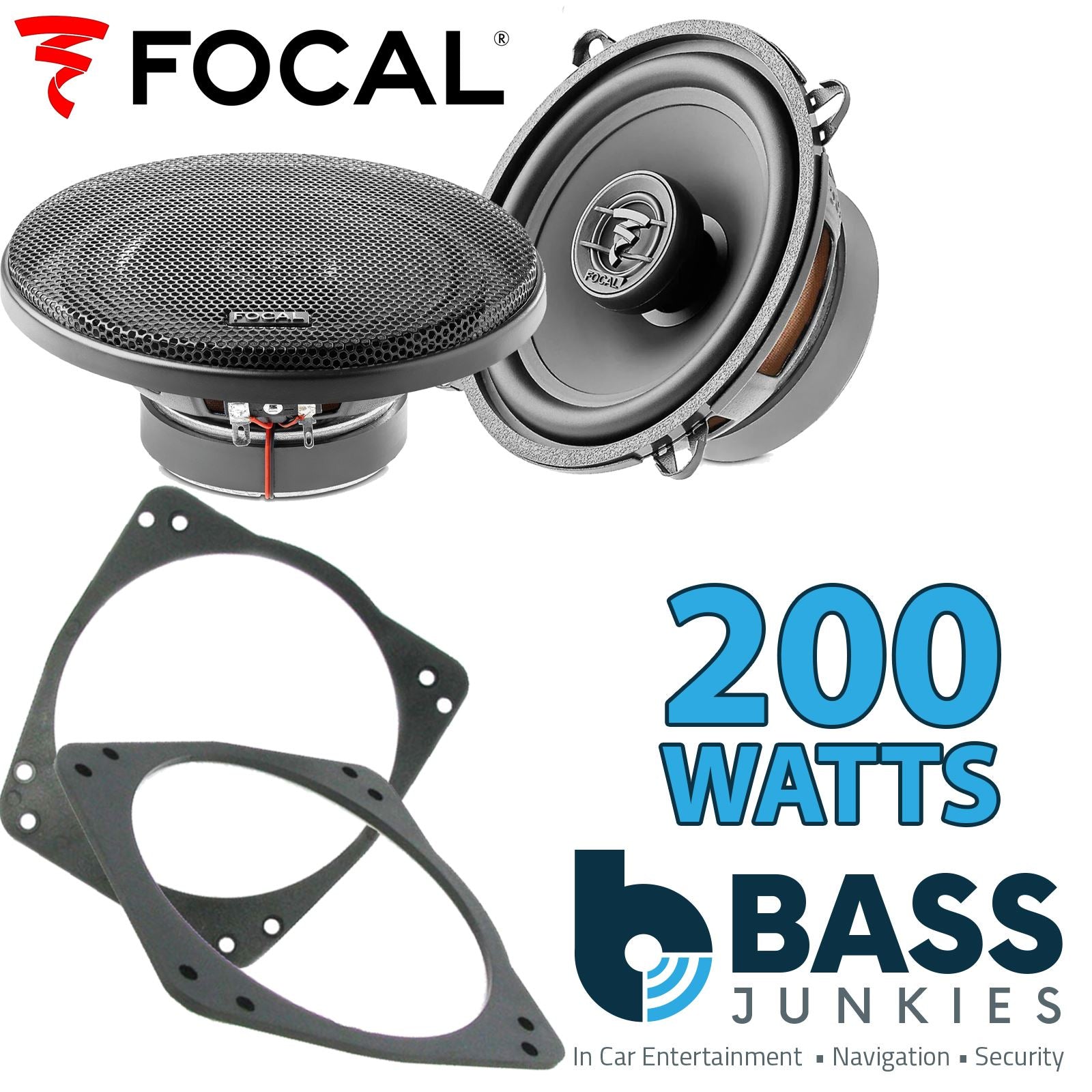 Focal Auditor ACX130 130mm/13cm/5.25" Car Coaxial Speakers (Pair Max 200 watts) Fits Ford Fiesta 1989-01