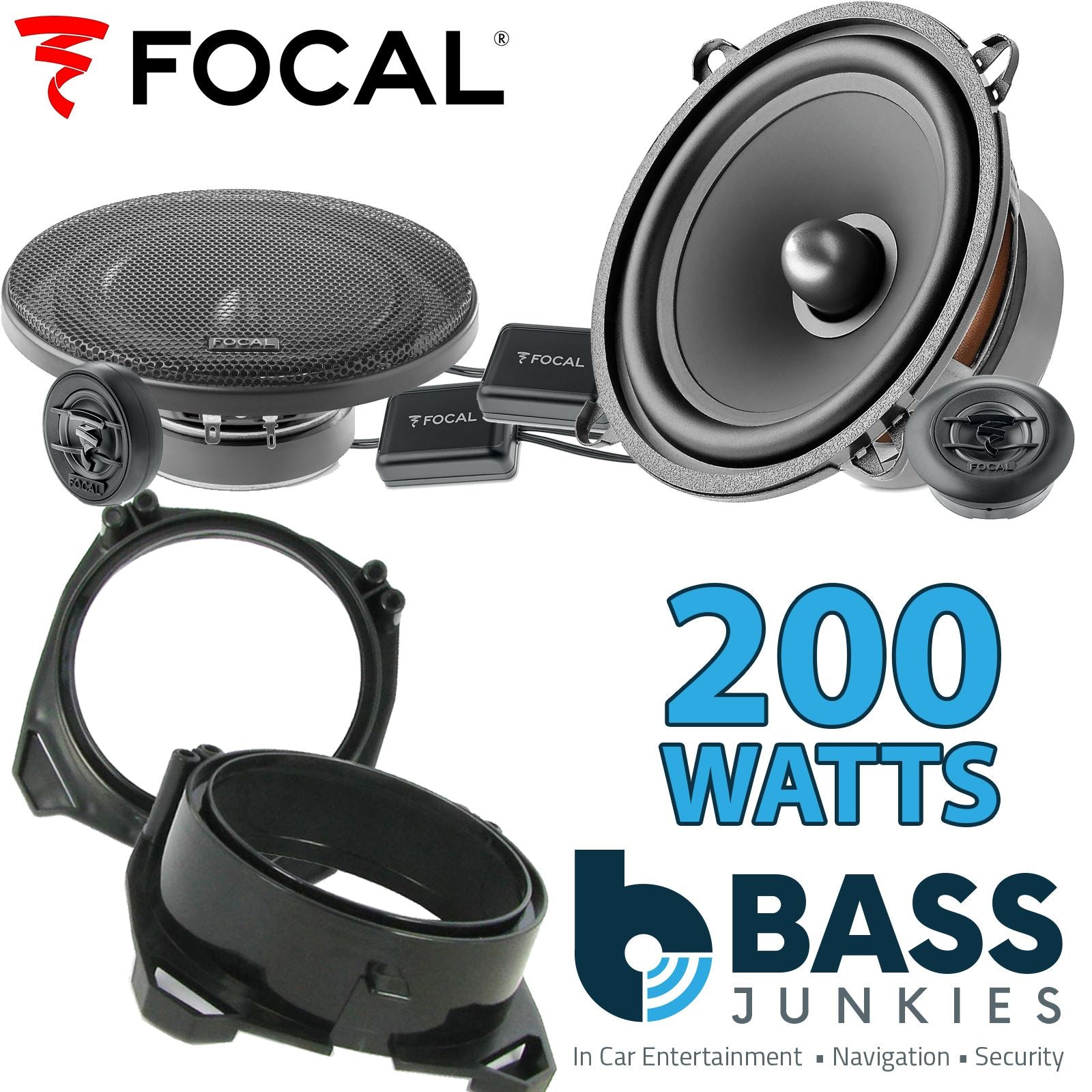 Focal Auditor ASE130 130mm/13cm/5.25"Car Component Speakers (Pair Max 200 watts) Fits Ford Fiesta 1989-96