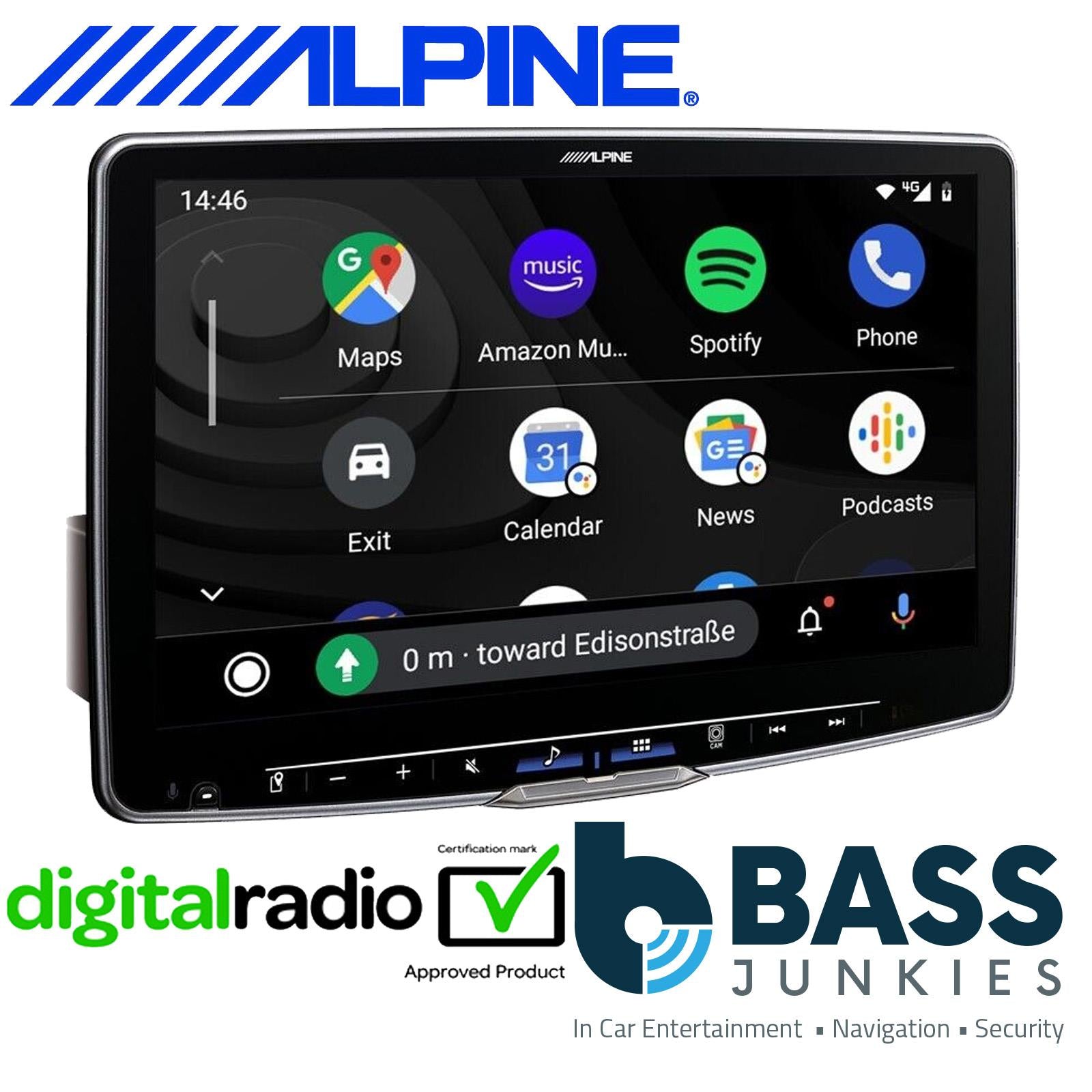 Alpine iLX-F115D Halo 11" DAB+ Bluetooth Wireless Android & CarPlay Touchscreen