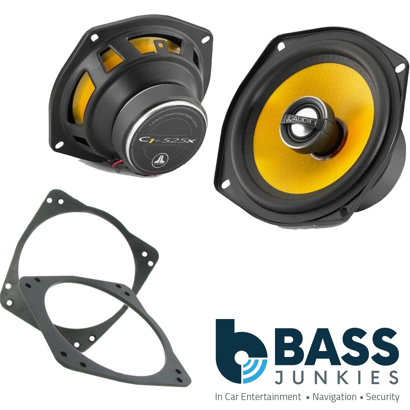 JL Audio C1-525X 2-Way 130mm/13cm/5.25" Coaxial Speakers (Per Pair 450 Watts) Fits Ford Fiesta 1989-01