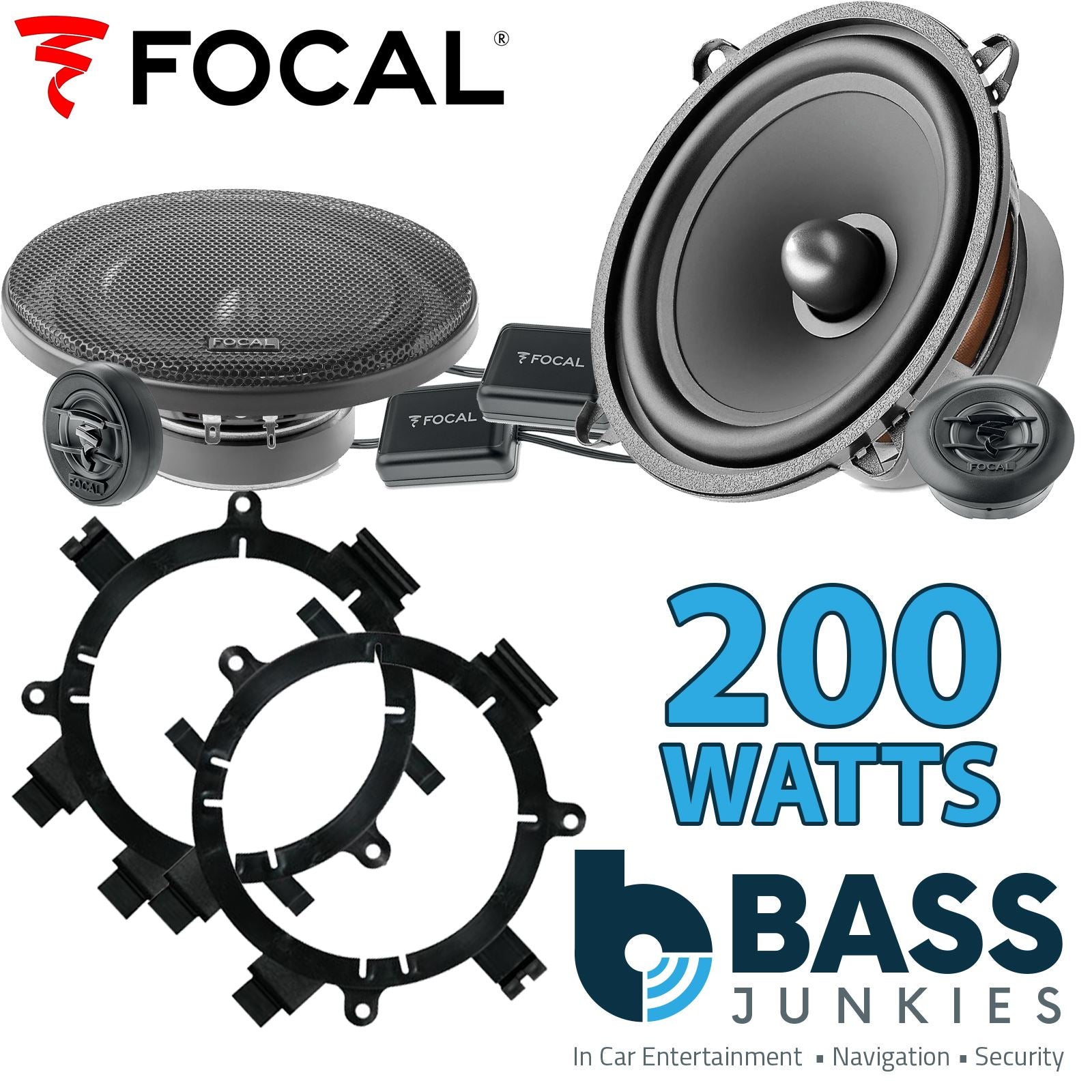 Focal Auditor ASE130 130mm/13cm/5.25"Car Component Speakers (Pair Max 200 watts) Fits Chevrolet SUV 1995-21