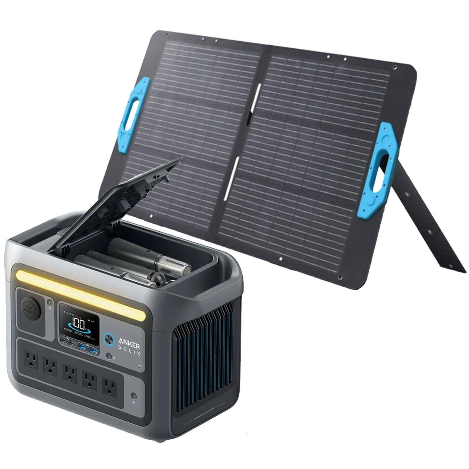 Anker SOLIX C800 Plus + PS100 - Portable Power Station & 100W Solar Panel