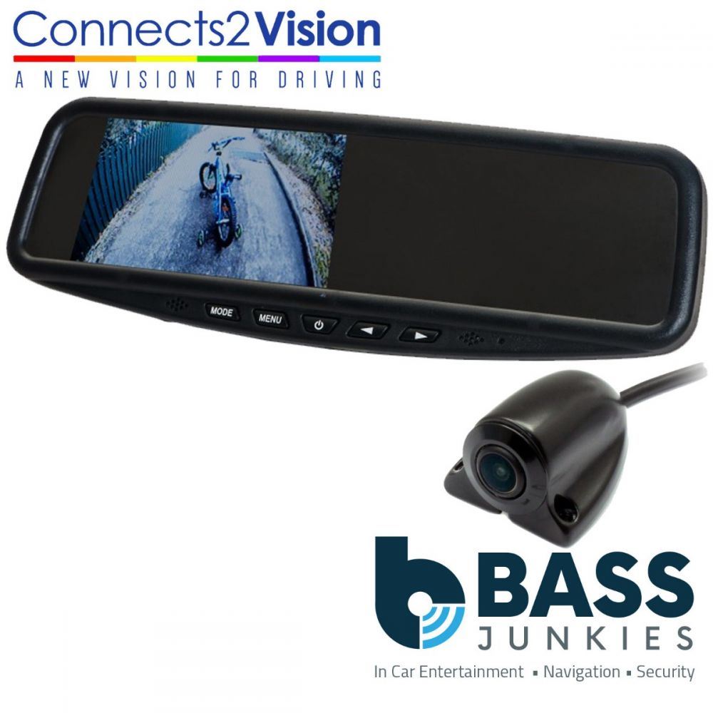 Connects2 CAM-15 Car Van Rear View Colour Reversing Camera & 4.3" Mirror Mount Screen