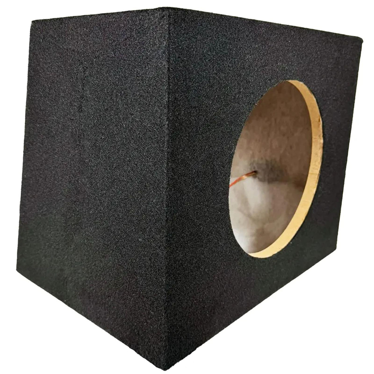 10" Sealed Sub Subwoofer Enclosure Durable MDF Black Carpet with 16AWG Cable