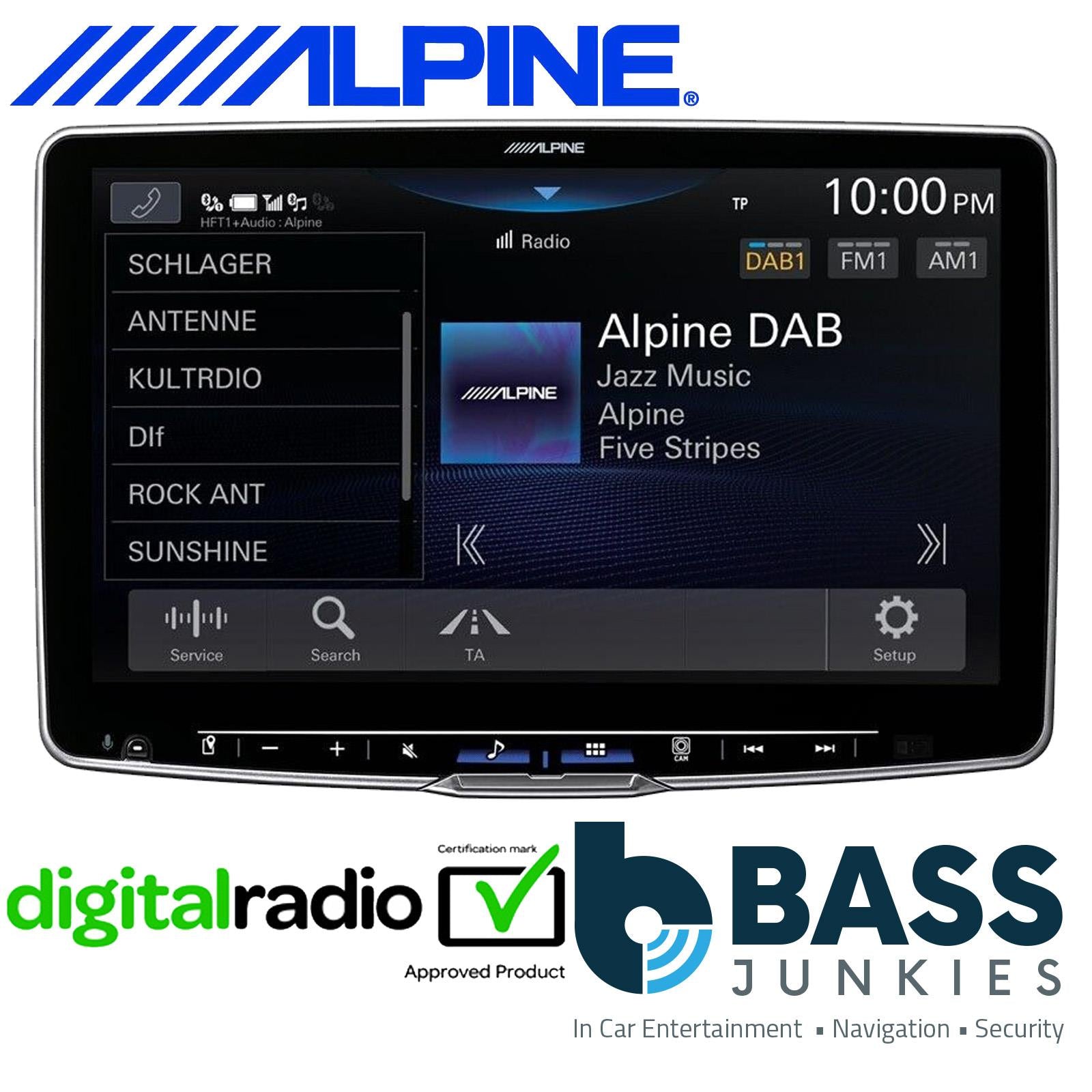 Alpine iLX-F115D Halo 11" DAB+ Bluetooth Wireless Android & CarPlay Touchscreen