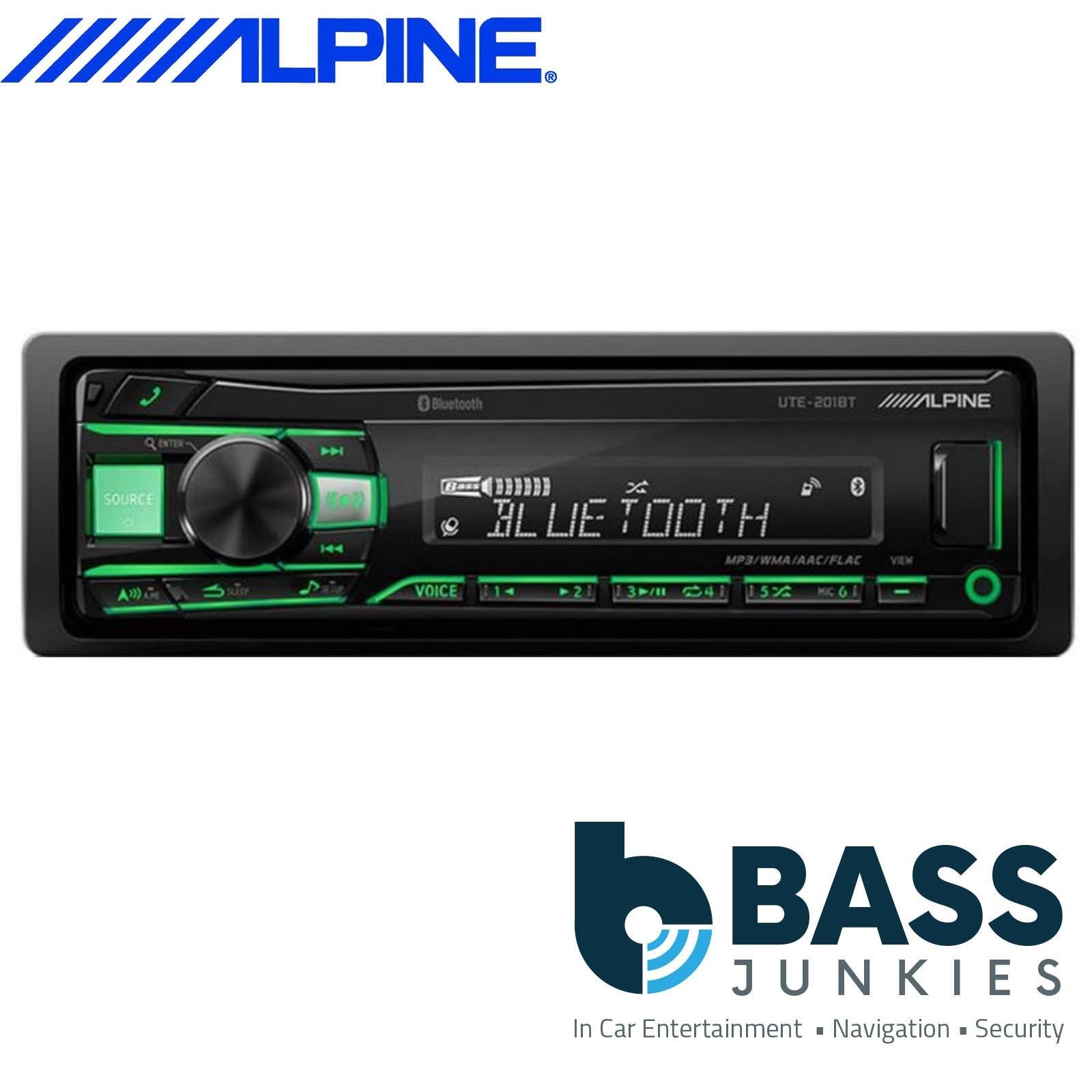 Alpine UTE-201BT + Fitting Kit Fascia Panel|Aerial Adapter|Steering Wheel Controls for VW Amarok|Beetle|Caddy|Crafter|Scirocco|Sharan|Tiguan|Transporter