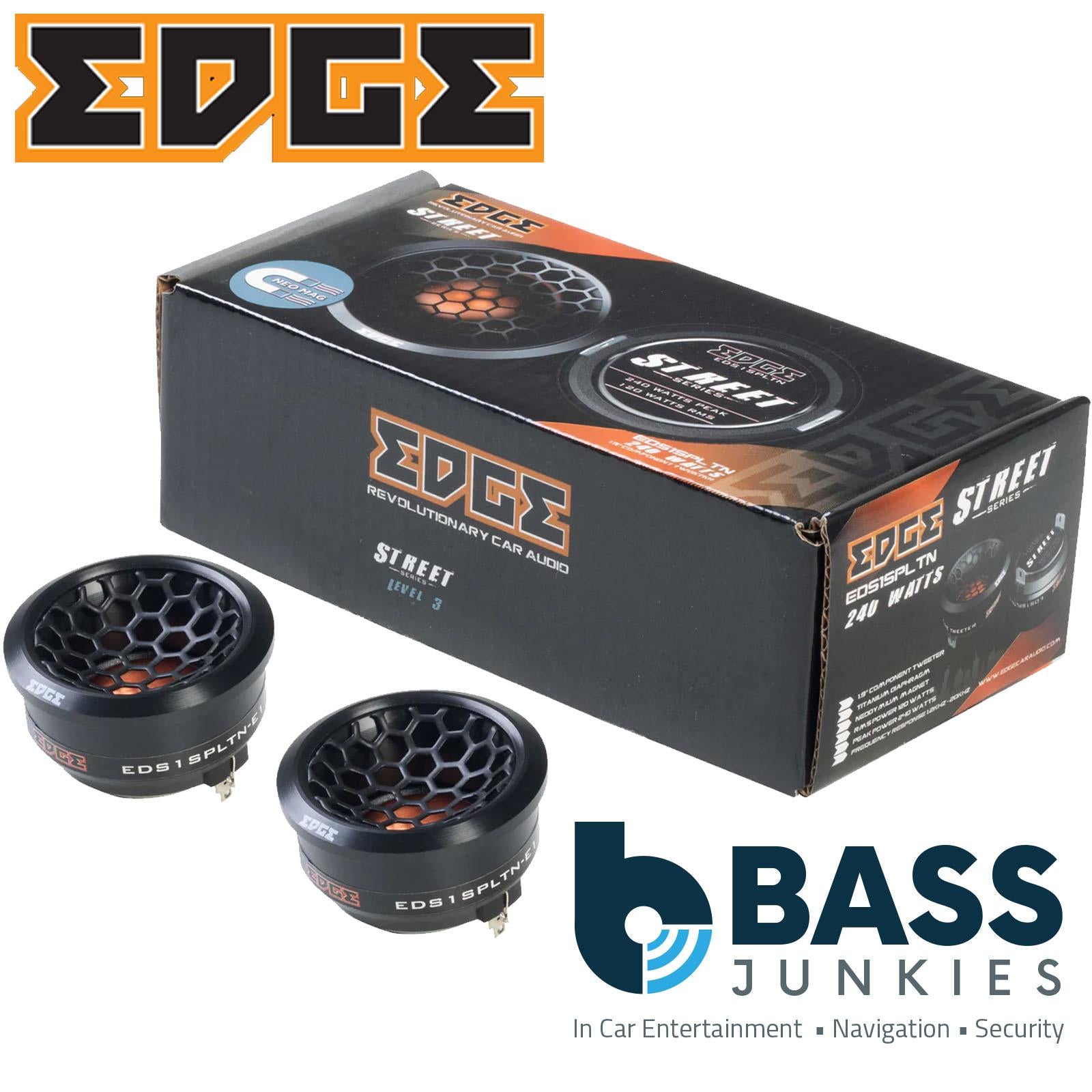 EDGE EDS1SPLTN-E1 Street 1.9 Inch 240 Watts Max Titanium Dome Car Tweeters Pair