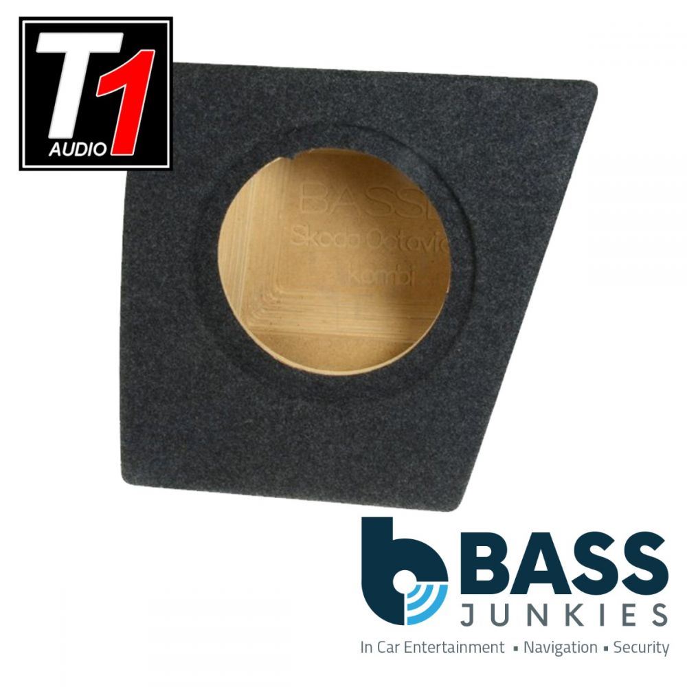 T1 Audio - Skoda Octavia II kombi 2004 Onwards Left Wheel Arch Custom Fit 10" Car Sub Subwoofer Bass Box