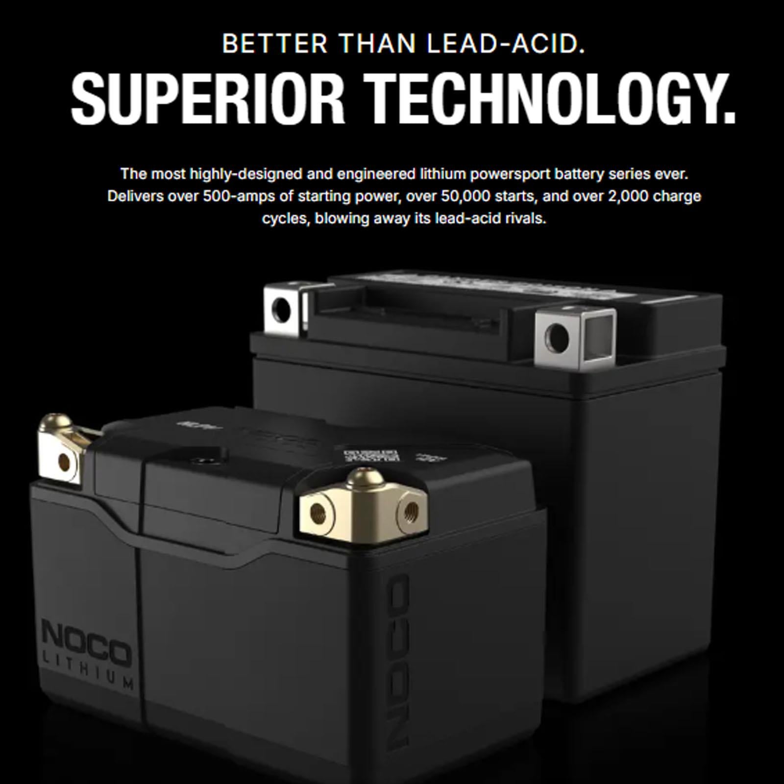 NOCO NLP14 - 12V Lithium Powersport Battery 500A Motorcycle ATV UTV PWC