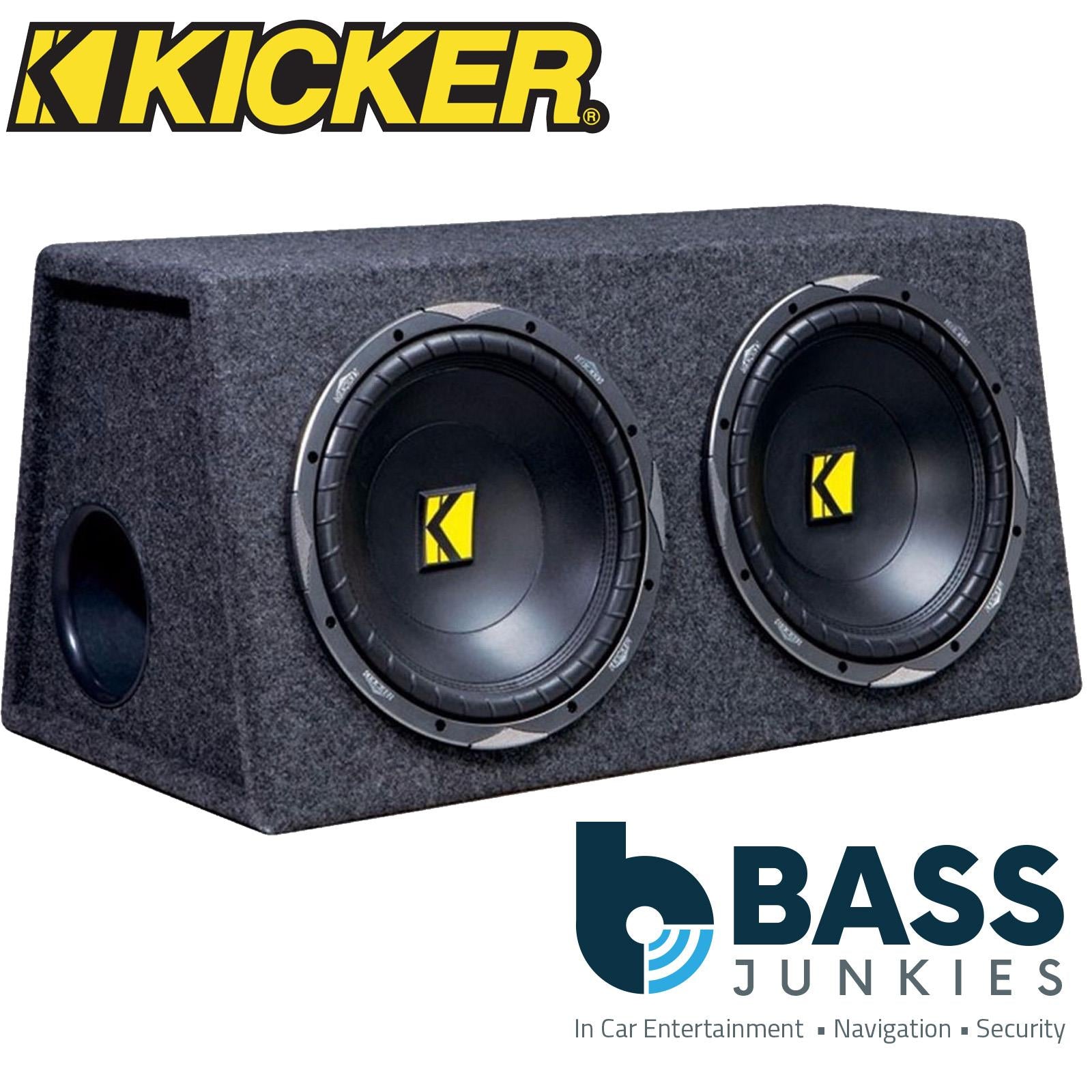 Kicker 08DDS124 Comp Double 12" Passive Bass Box 600 Watts 4 Ohm Ported Enclosure