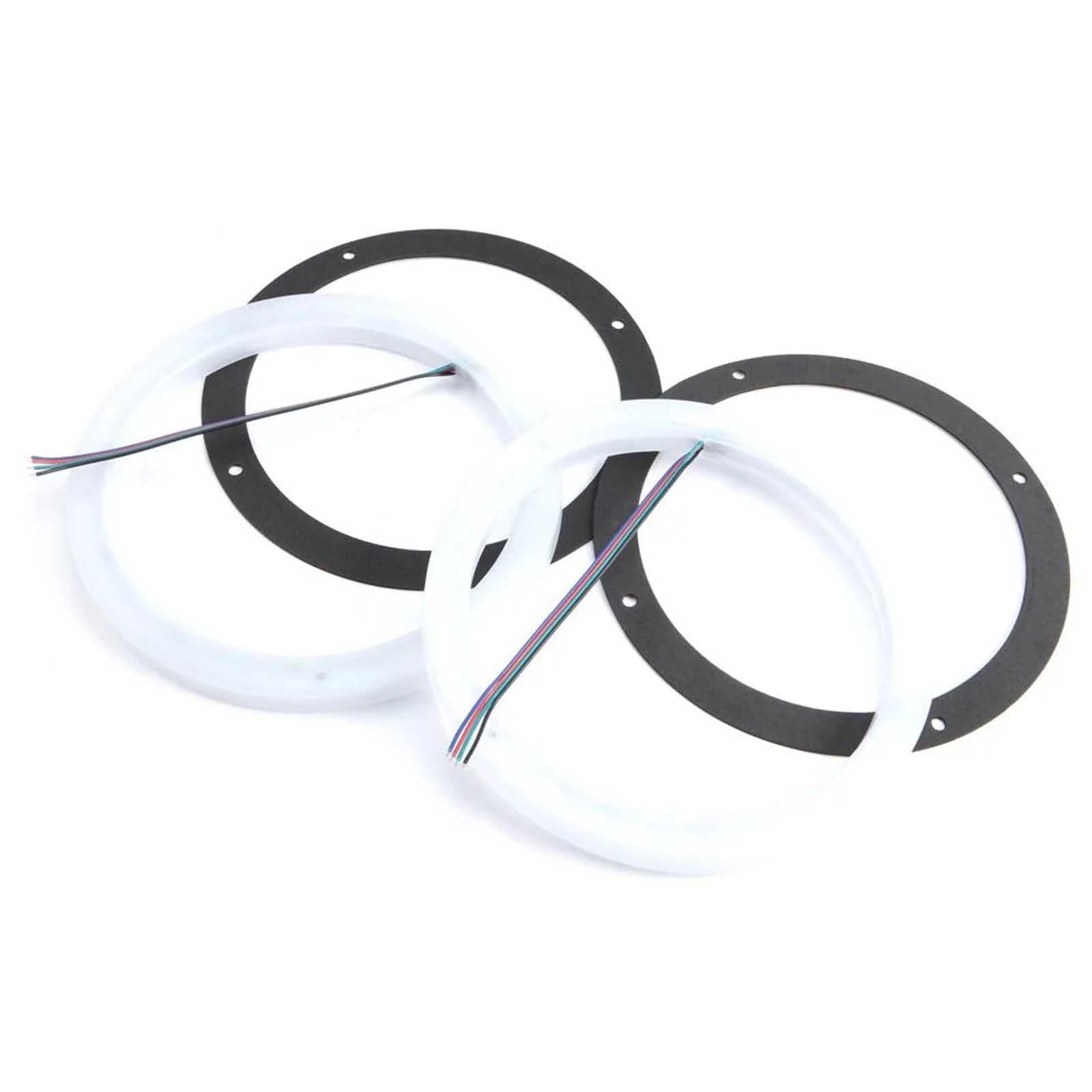 Kicker 47KLSR8 - 8" RGB LED Speaker Ring Pair Marine Boat Car Audio Lighting Kit