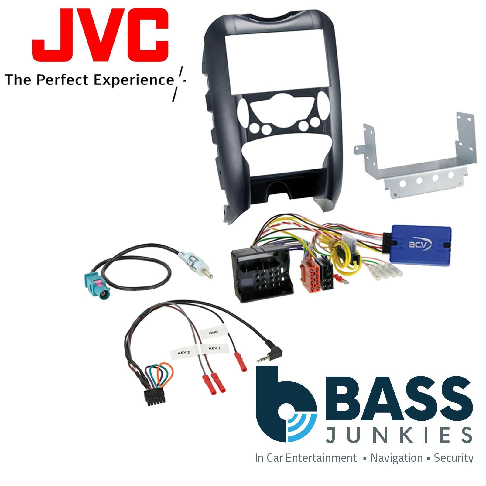 JVC Double Din Car Bluetooth Radio Fitting Kit for BMW Mini One Cab R57 09-10