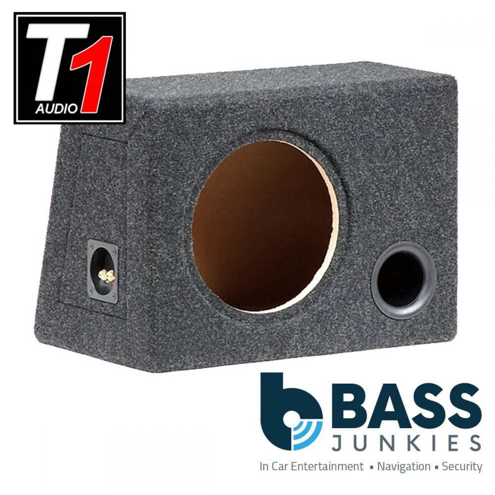 T1 Audio - 10" 250mm 25cm 35L Ported Fully Carpeted MDF Car Sub Subwoofer Bass Box Enclosure