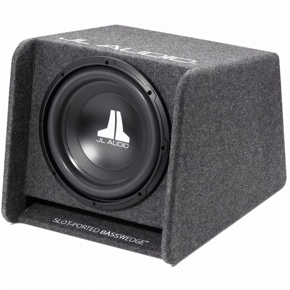 JL Audio CP112G-W0V3 - 12" 300 Watts BassWedge Ported Car Bass Box Enclosure with Single 12W0v3 Driver Sub Subwoofer