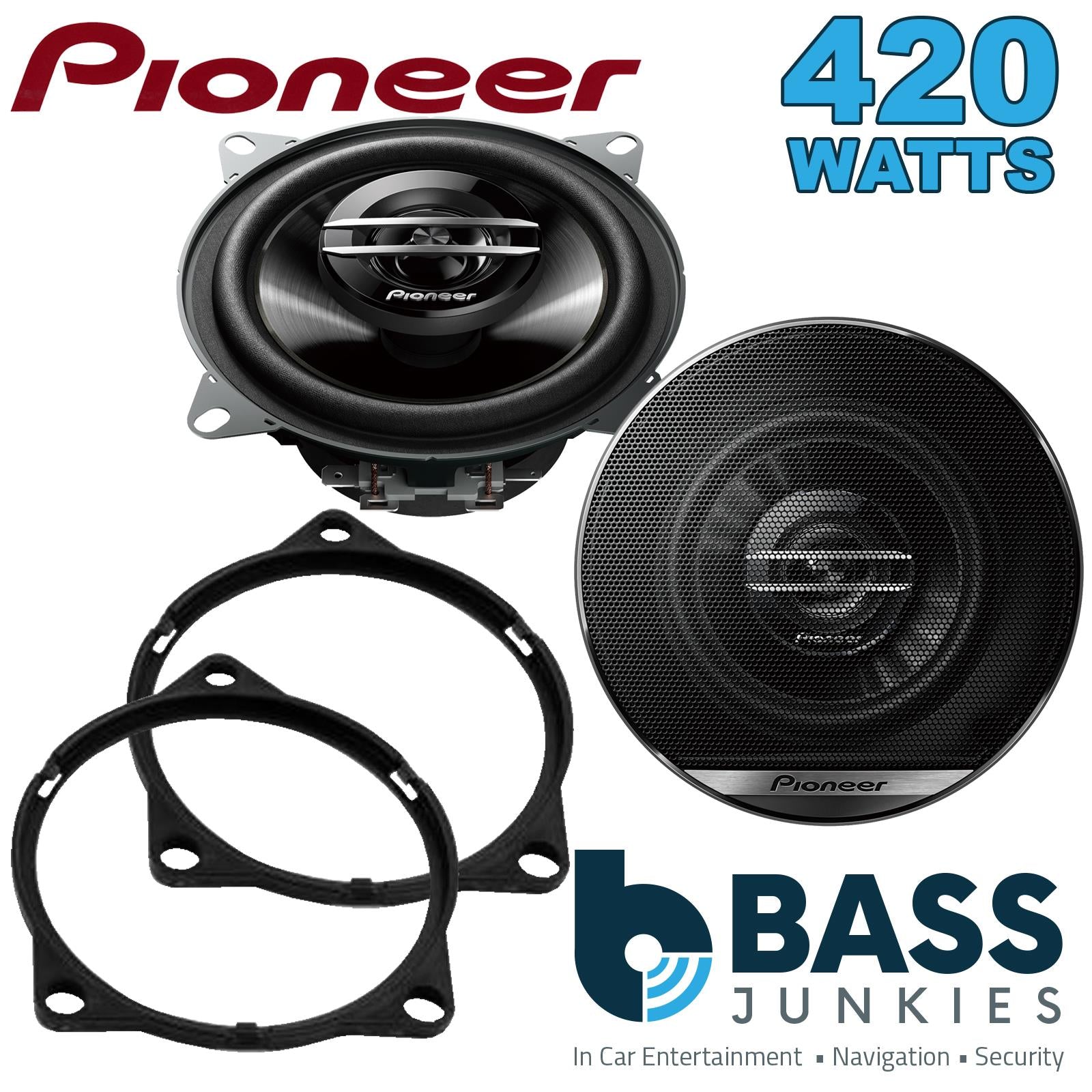 Pionner TS-G1020F 100mm/10cm/4" 2-Way Coaxial Car speakers (Per Pair Max 420|60 watts RMS) Fits Volvo S90 2017-21 | XC40 18-21 | XC60 17-21 | XC90 15-21