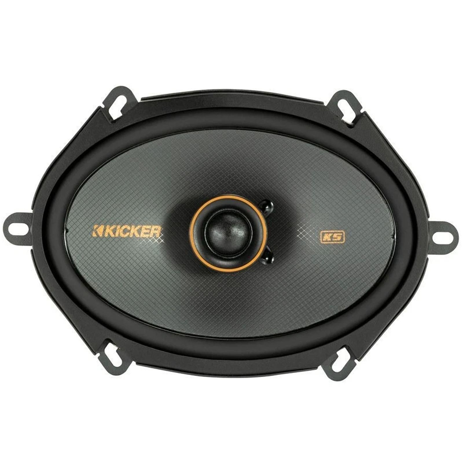 Kicker 51KSC6804 - KS Series 6x8" 150W Car Door Coaxial Car Speakers Pair