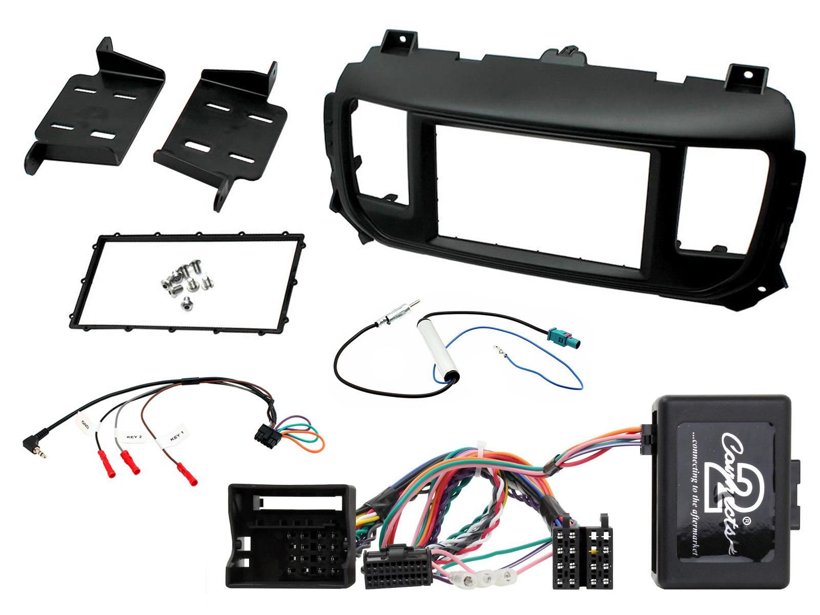 Double Din Stereo Fitting Kit + Steering Wheel Stalk Controls to fit Toyota Proace 2016-