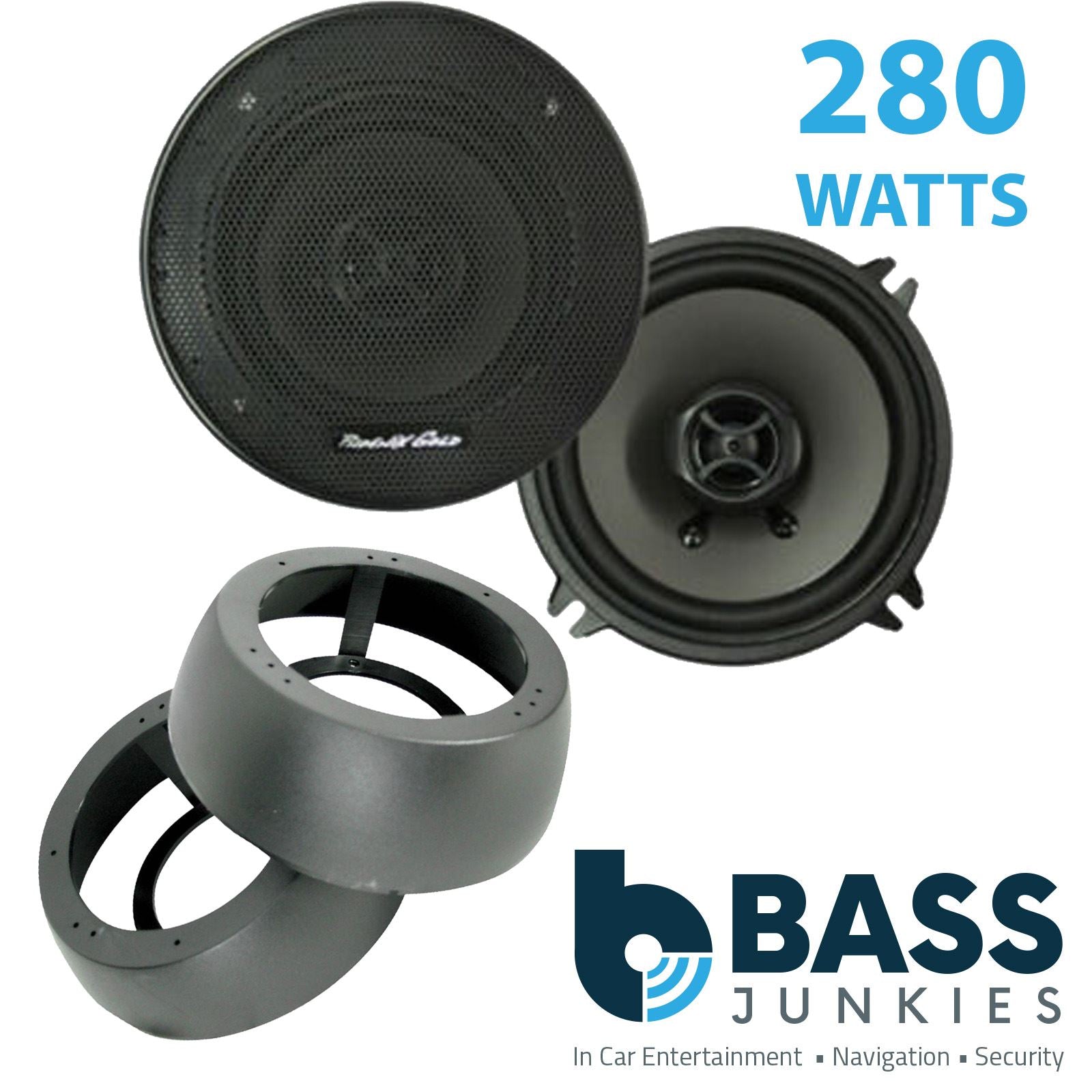 Phoenix Gold Z5CX 2-Way 130mm/13cm/5.25" Coaxial Speakers (Per Pair 280 Watts) Fits Universal