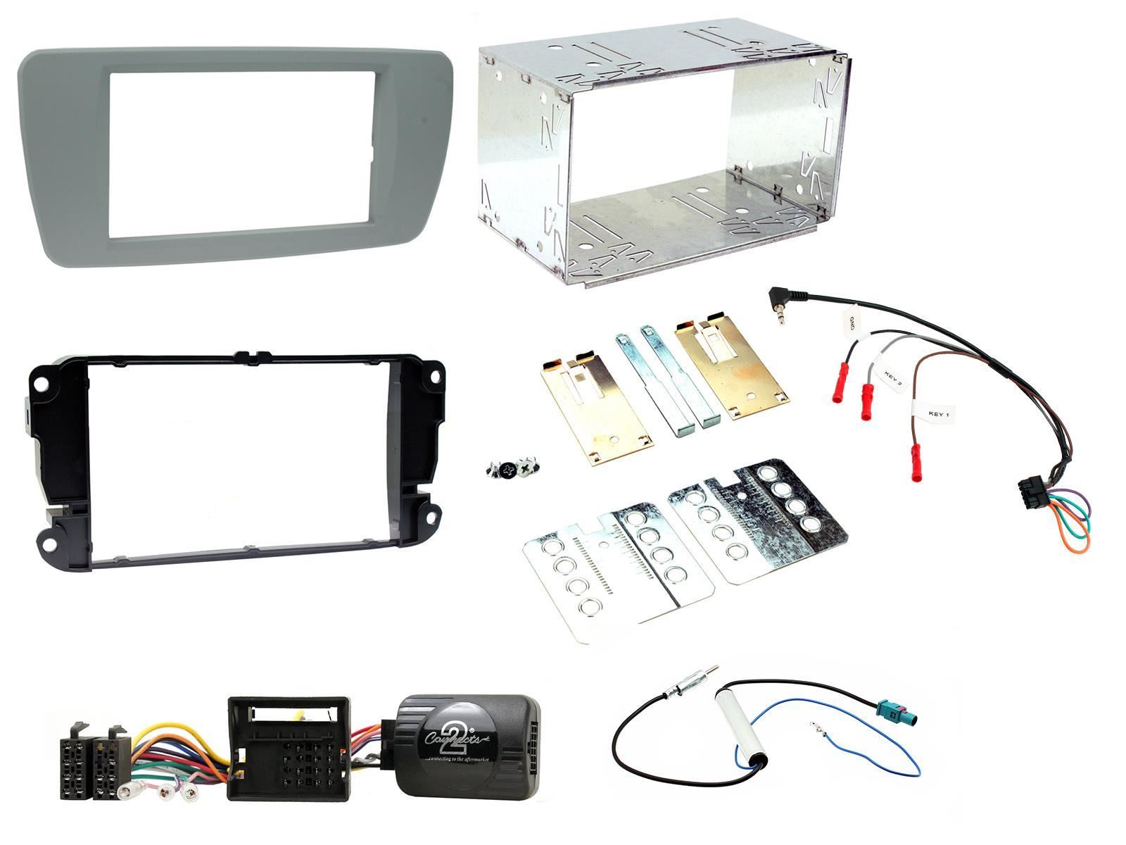 Connects2 CTKST03 - Seat Ibiza 2008-2014 Double Din Fascia & Steering Wheel Interface Installation Kit
