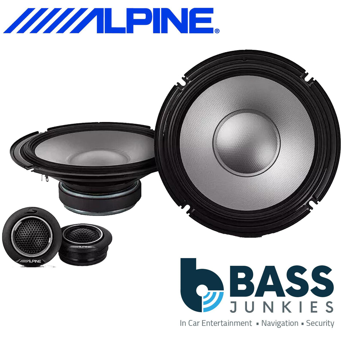Alpine S-Series S2-S80C - 8” 520 Watt 2 Way Component Door Speakers & Tweeters