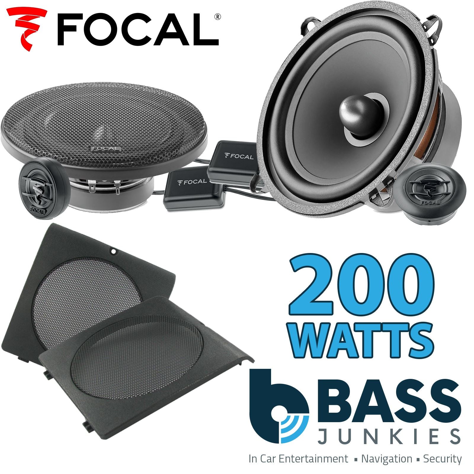 Focal Auditor ASE130 130mm/13cm/5.25"Car Component Speakers (Pair Max 200 watts) Fits VW Golf 1983-92 | Jetta 83-92