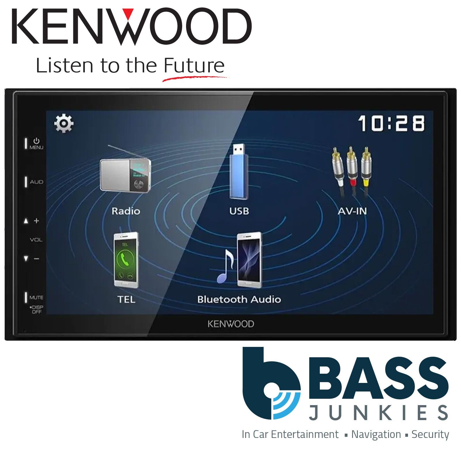 Kenwood DMX129BT 6.8" Mechless Android Mirroring Bluetooth USB Car Stereo