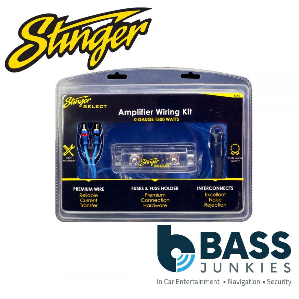 Stinger SSK0 1/0GA 1500W Complete Car Amplifier Wiring Kit