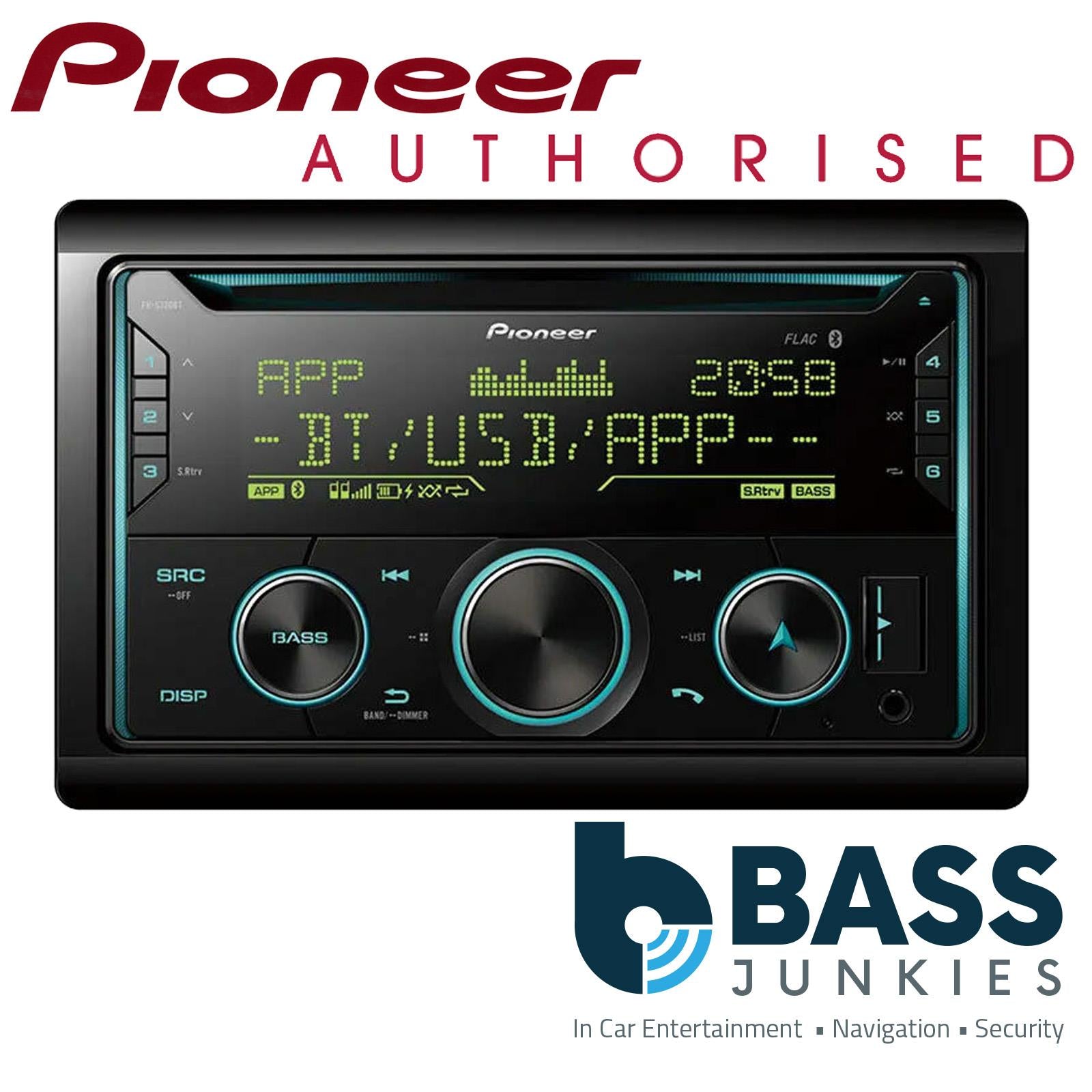Pioneer FH-S720BT - CD MP3 USB AUX Bluetooth iPhone Android Spotify 50 x 4 Watts Double Din Car Stereo