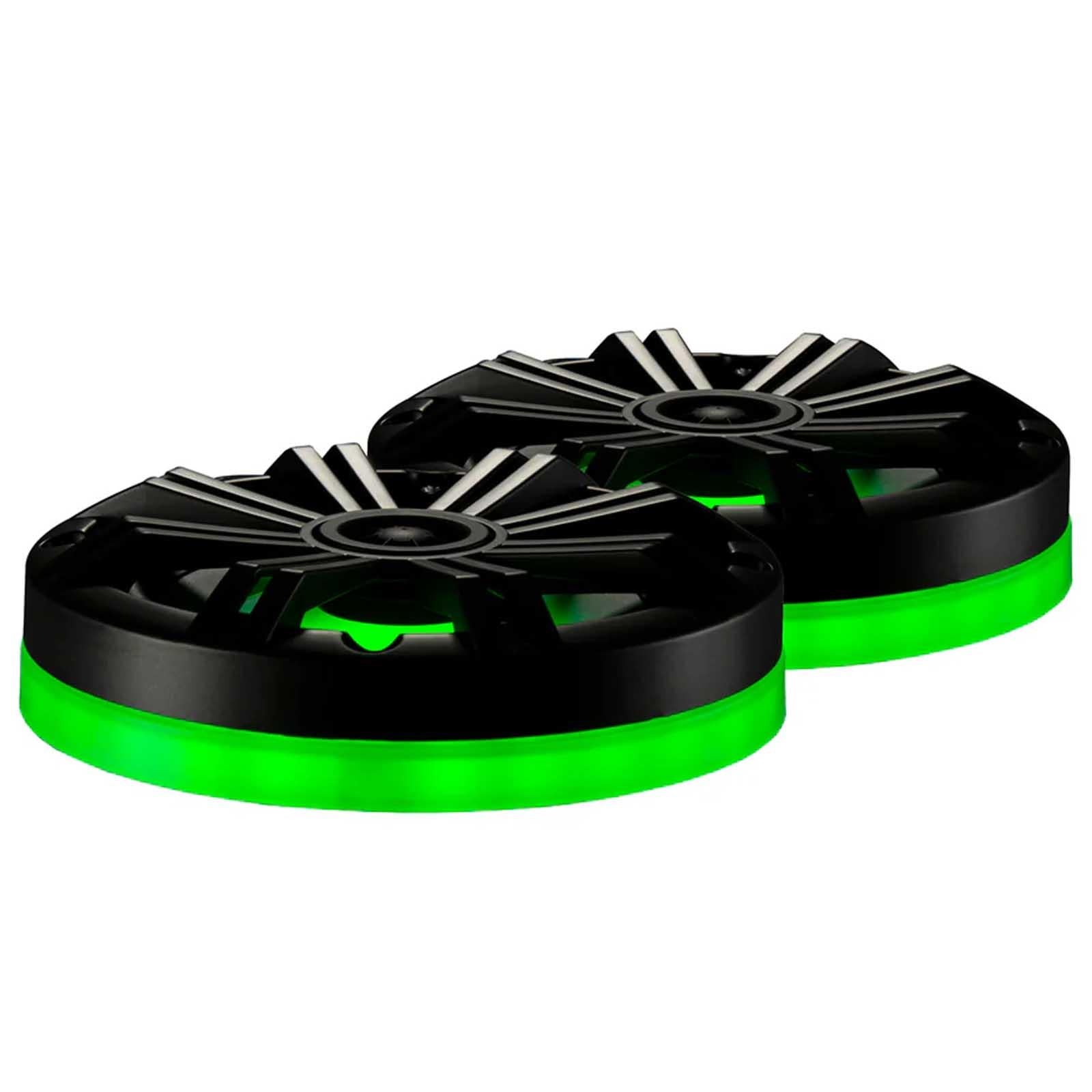 Kicker 47KLSR8 - 8" RGB LED Speaker Ring Pair Marine Boat Car Audio Lighting Kit