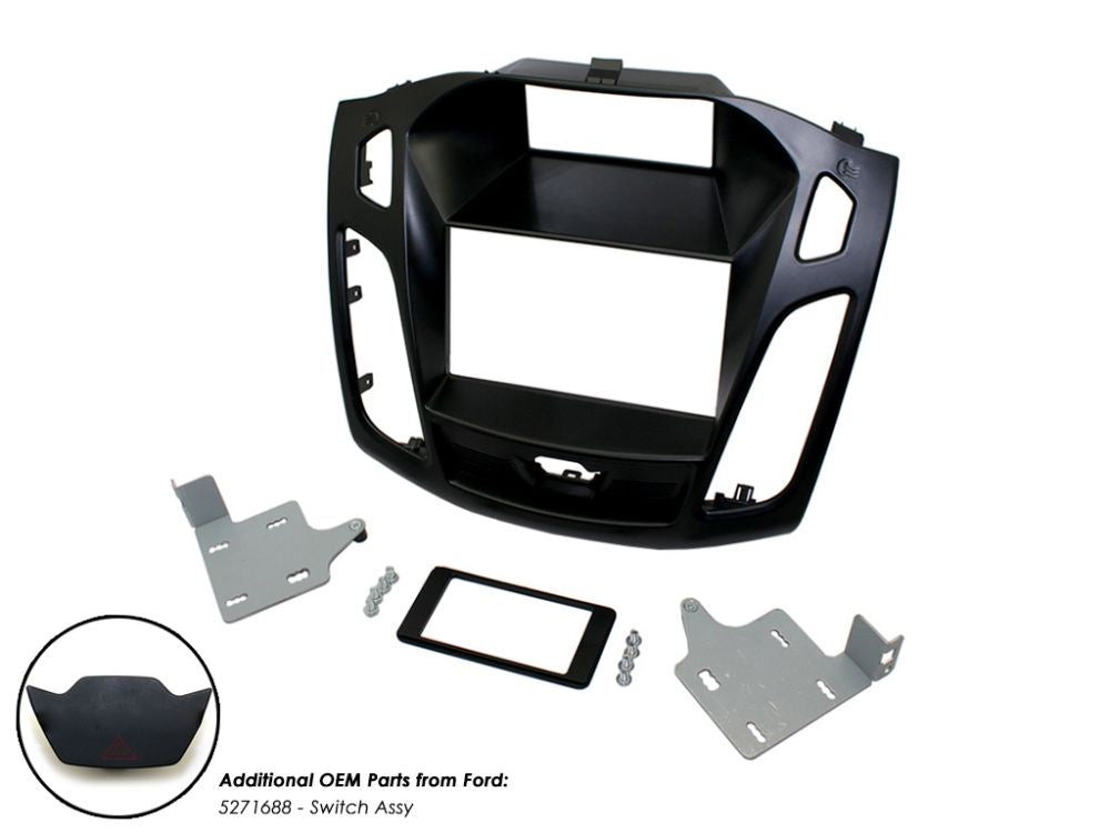 Connects2 CT23FD64 Ford Focus 2015 Onwards Car Stereo Double Din Fascia Panel & Cage Kit