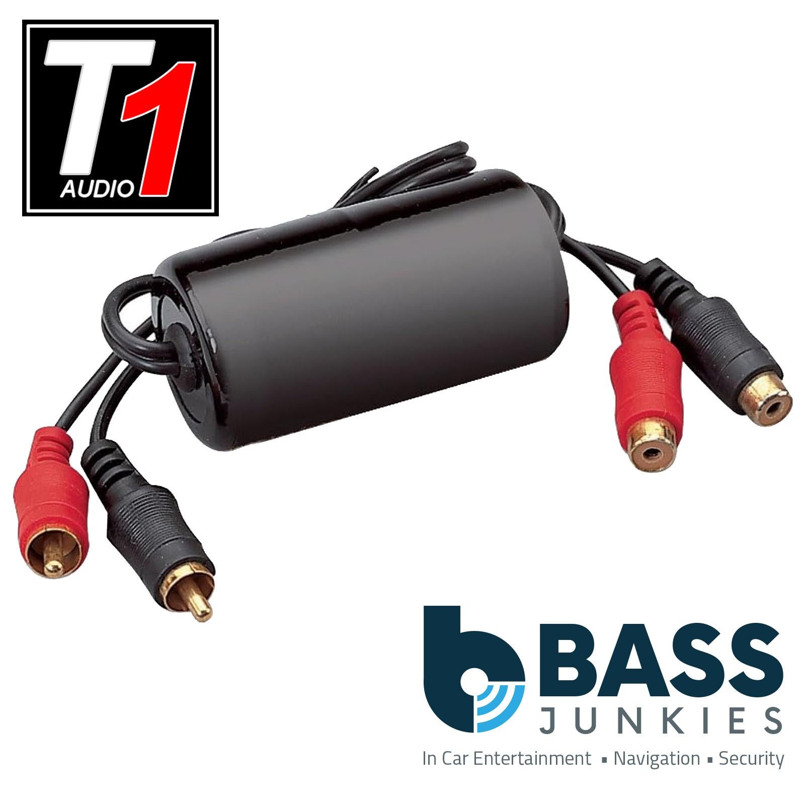 T1 Audio CTGL15 - Car or DJ Amplifier Amp RCA Ground Loop Isolator Noise Hum Filter