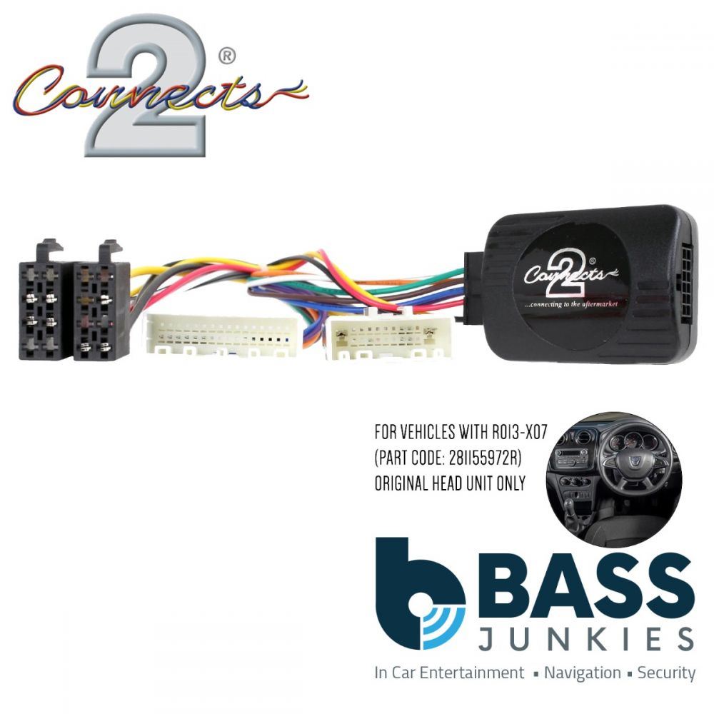 Connects 2 CTSDC003 - Dacia Dokker, Duster, Sandero, Logan, Lodgy Car Stereo Radio Steering Wheel Interface Control