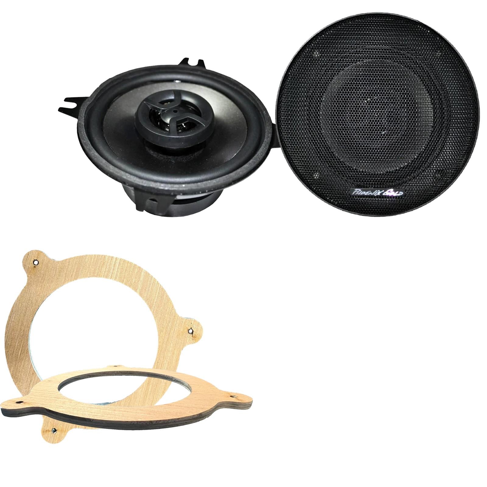 Phoenix Gold Z4CX 100mm/10cm/4" 2-Way Coaxial Car speakers (Per Pair Max 140|70 watts RMS) Fits Peugeot Bipper 2008-12