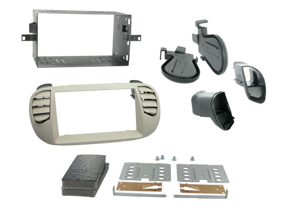 Connects2 CT23FT14 Fiat 500 2007 - 2015 Car Stereo Double Din Fascia Panel & Cage Kit