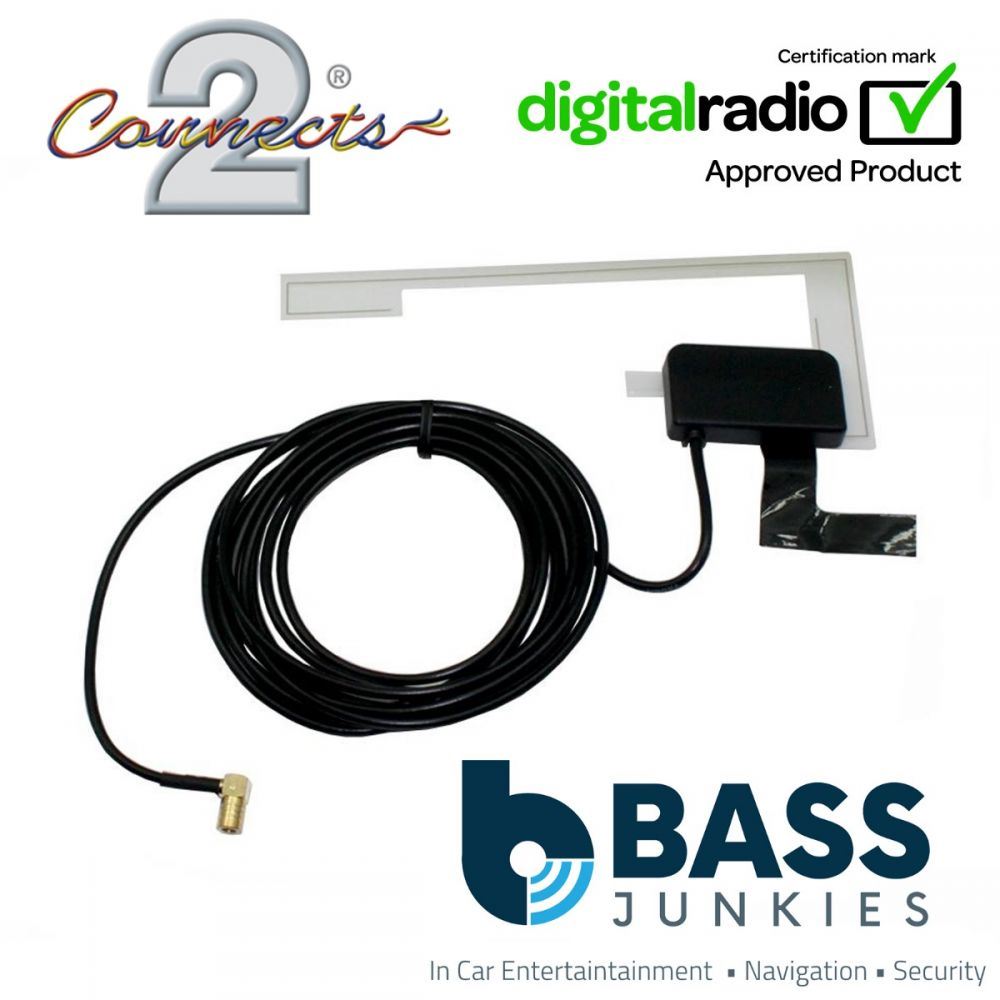 Connects2 CT27UV62 - Universal DAB Digital Radio Windscreen Glass Mount Antenna Aerial