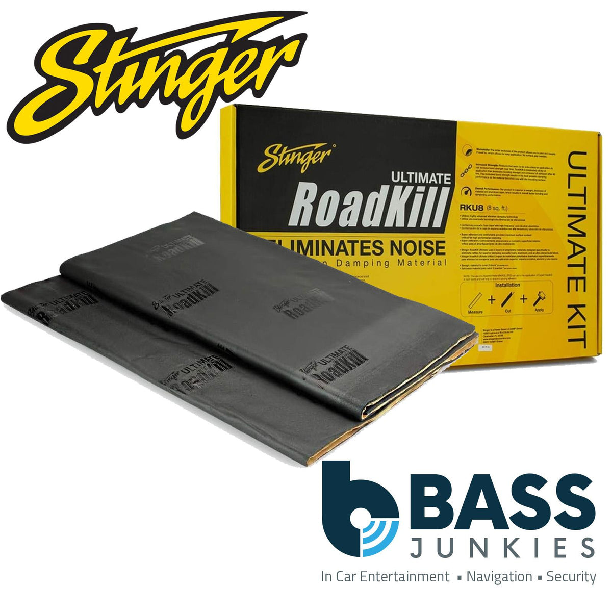 Stinger RKU8 Roadkill Ultimate 2-in-1 Sound Damping Insulation Mat (2 x 18"x32")