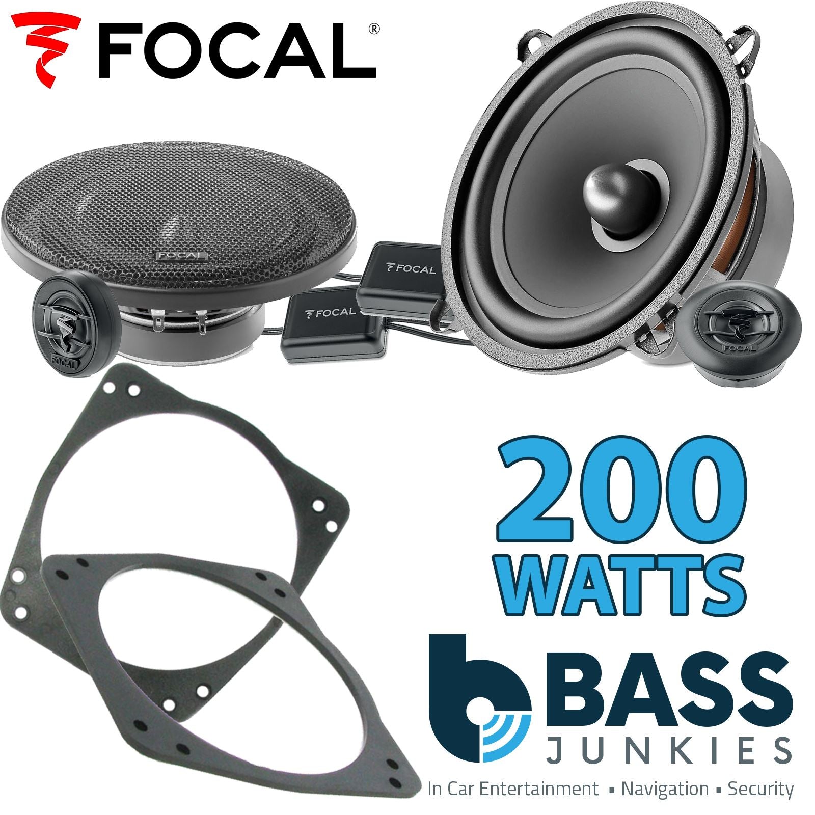 Focal Auditor ASE130 130mm/13cm/5.25"Car Component Speakers (Pair Max 200 watts) Fits Ford Fiesta 1989-01