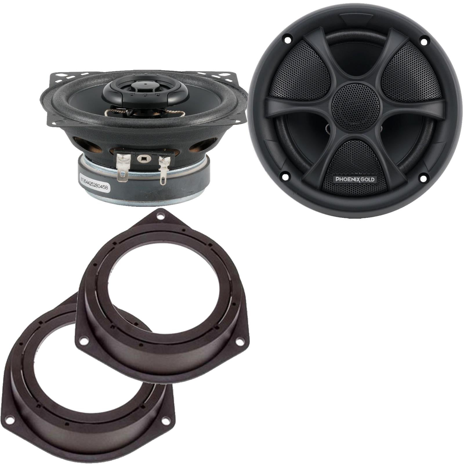 Phoenix Gold RX4CX 100mm/10cm/4" 2-Way Coaxial Car speakers (Per Pair Max 160|80 watts RMS) Fits Vauxhall Astra 2005-10 | Corsa 06-14