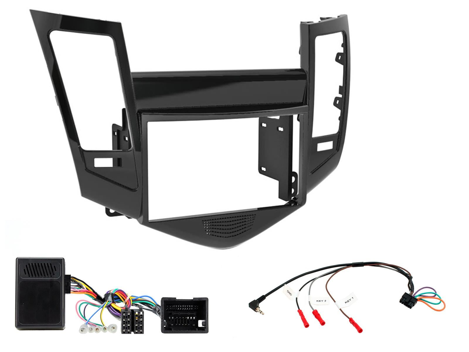 Connects 2 CTKCV01 - Chevrolet Cruze 2009 - 2012 Double Din Facia & Steering wheel Interface Fitting Installation Kit