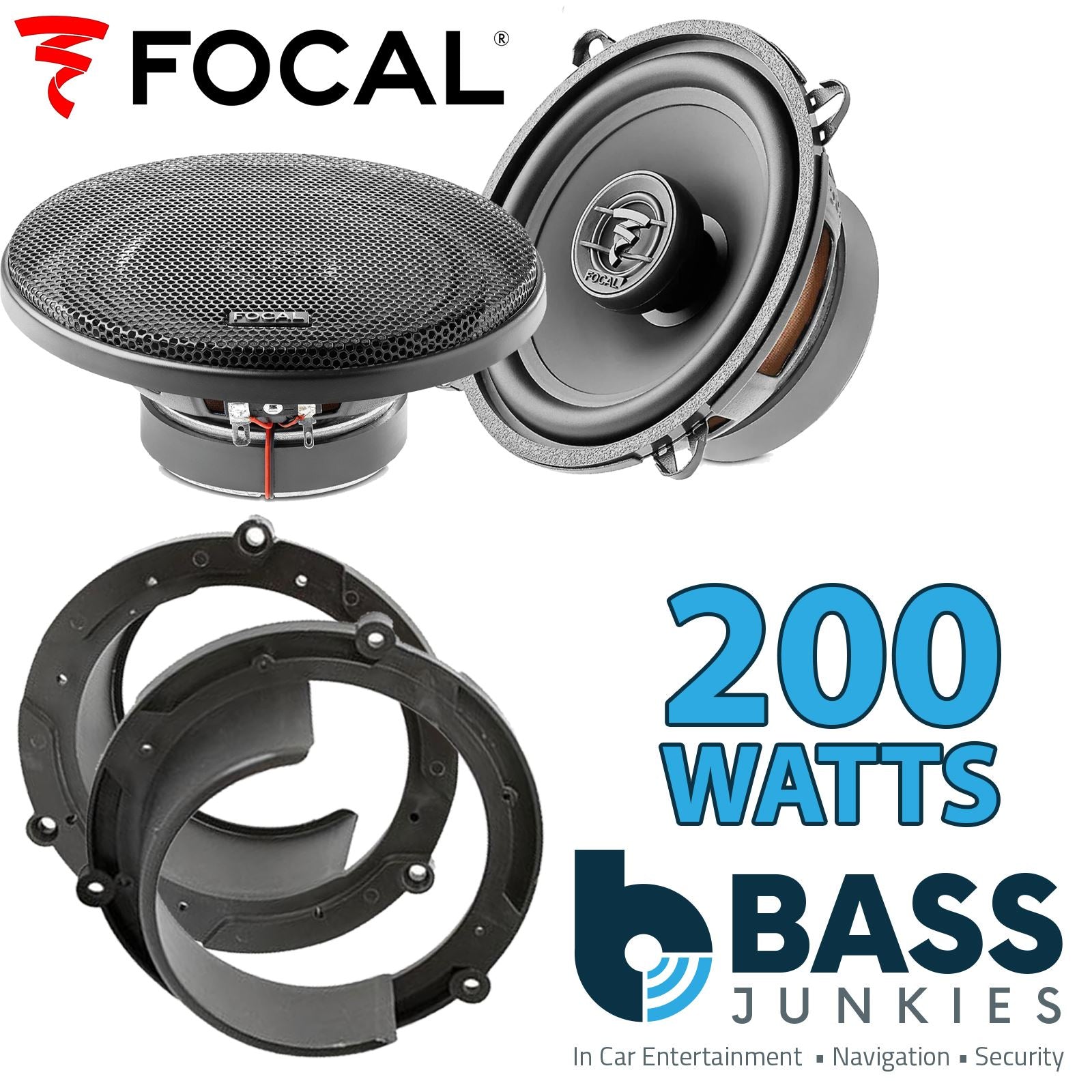 Focal Auditor ACX130 130mm/13cm/5.25" Car Coaxial Speakers (Pair Max 200 watts) Fits Honda Accord 1999-03 | 2 03-09