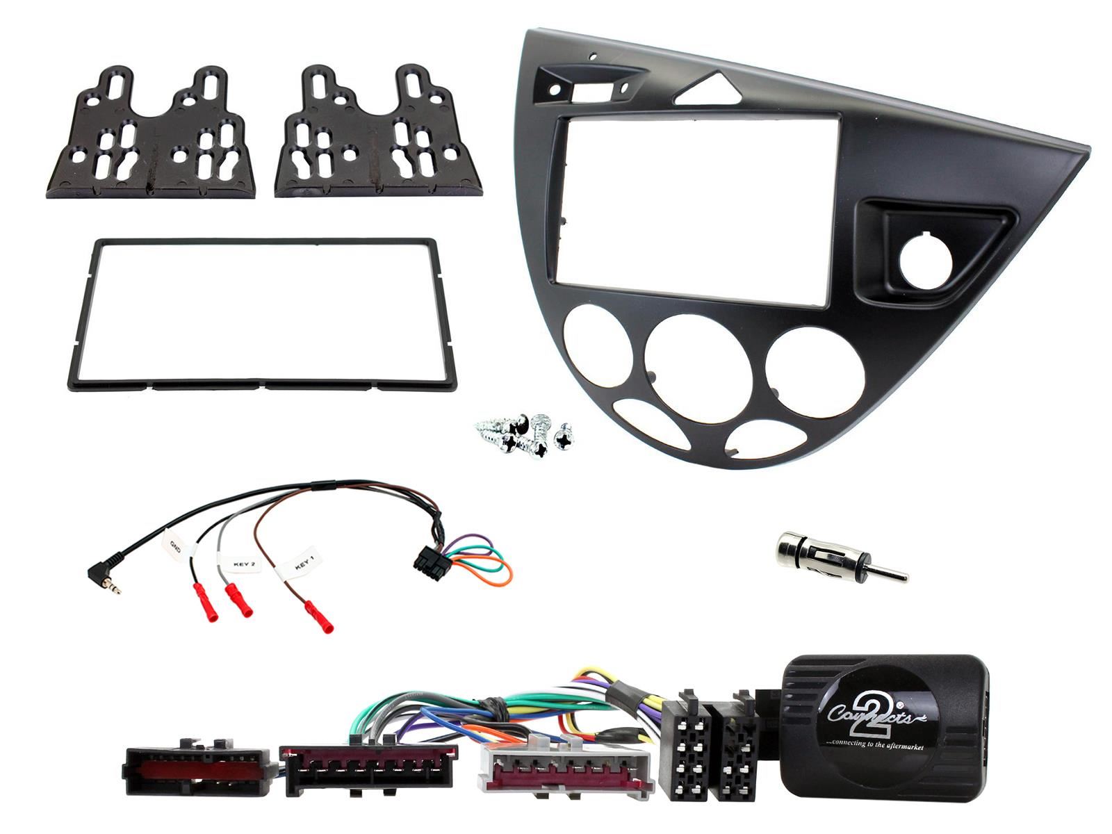 Connects2  CTKFD57 Ford Focus MK1 R.H.D Double Din Car Stereo Fascia & Steering Wheel Kit