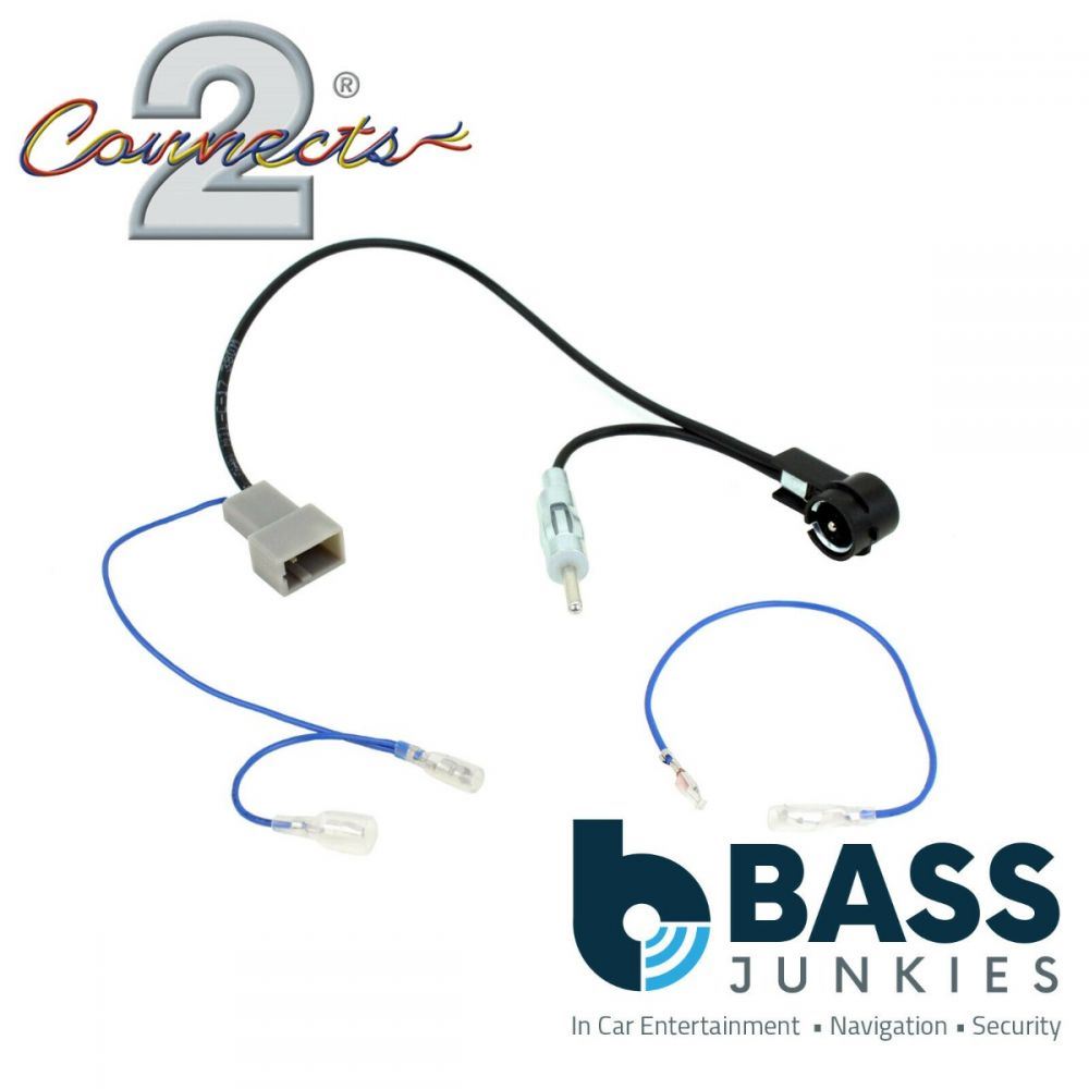 Connects2 CT27AA174 - Honda Mazda Suzuki GT13 to DIN & ISO Car Antenna Adapter